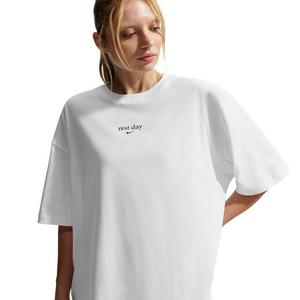 Nike Women's Oversized Fri-FIT Short-Sleeve T-Shirt -White