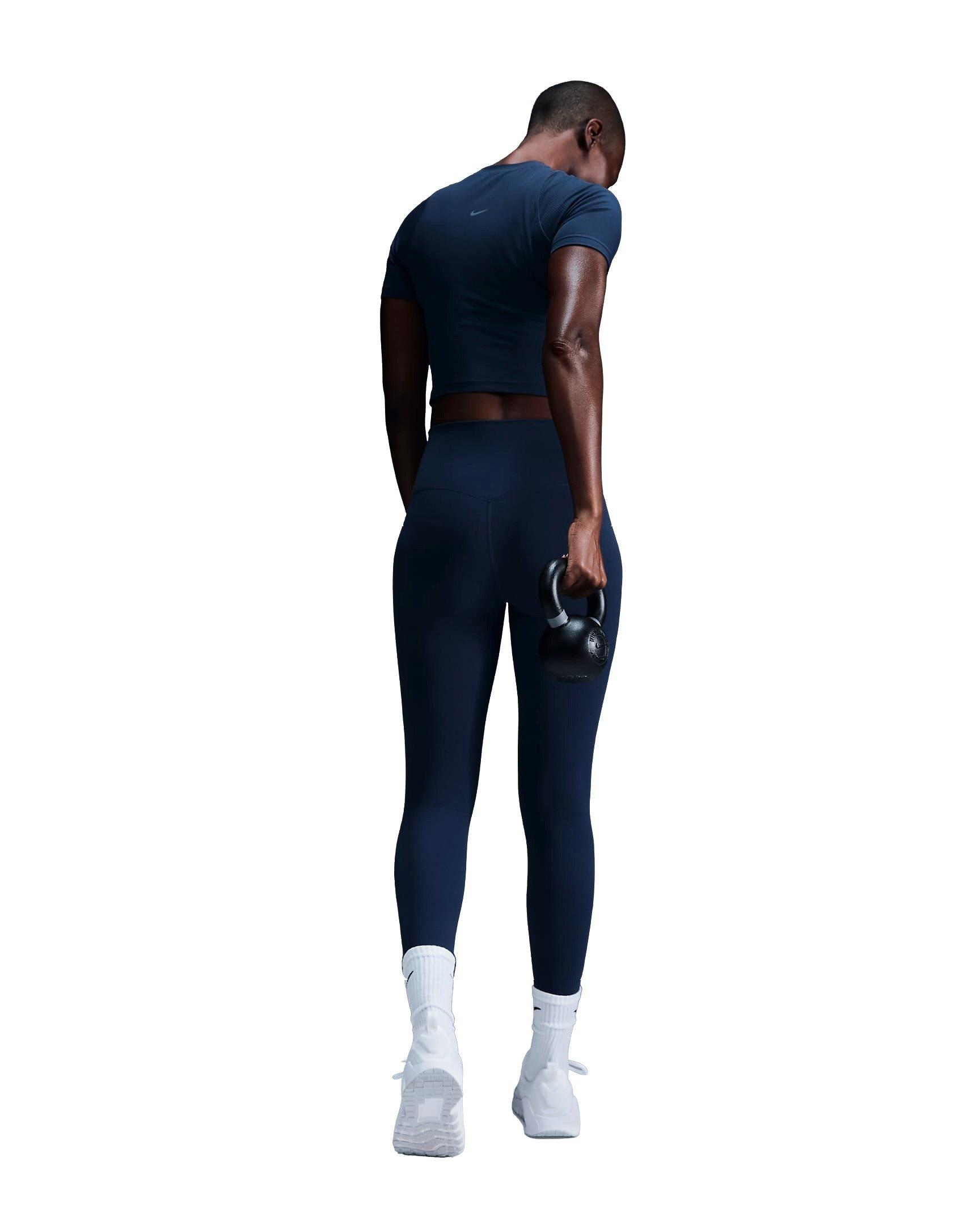 Nike Women's Zenvy Gentle-Support High-Waisted 7/8 Leggings - NAVY Thumbnail View 2
