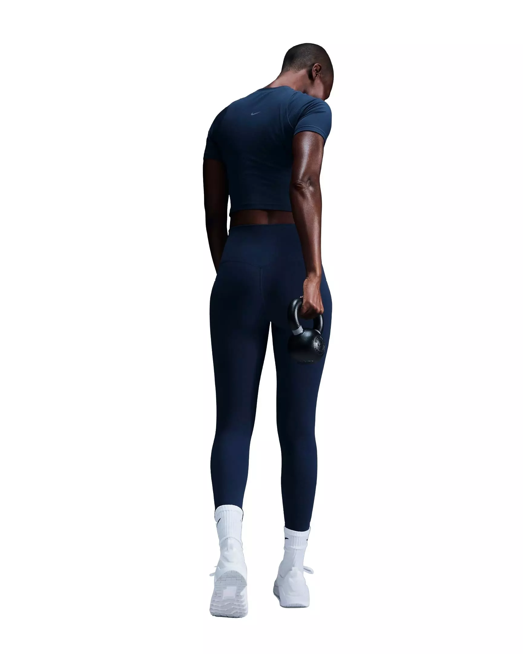 Nike Women's Zenvy Gentle-Support High-Waisted 7/8 Leggings - NAVY