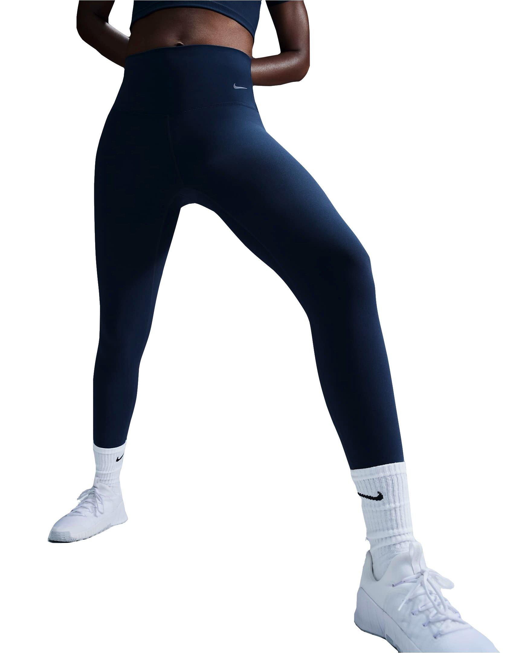 Nike Women's Zenvy Gentle-Support High-Waisted 7/8 Leggings - NAVY Thumbnail View 3