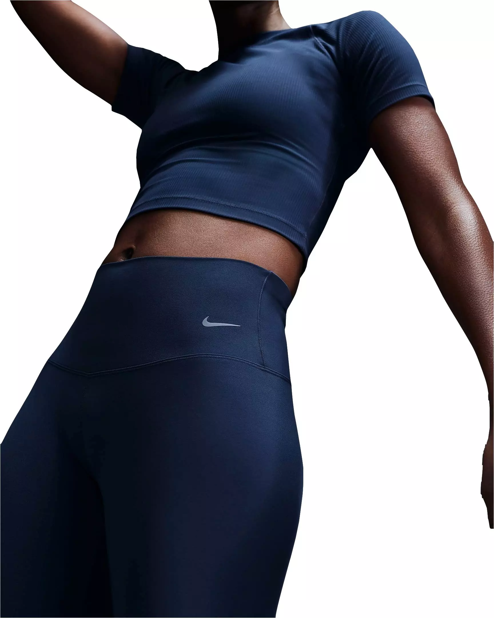 Nike Women's Zenvy Gentle-Support High-Waisted 7/8 Leggings - NAVY