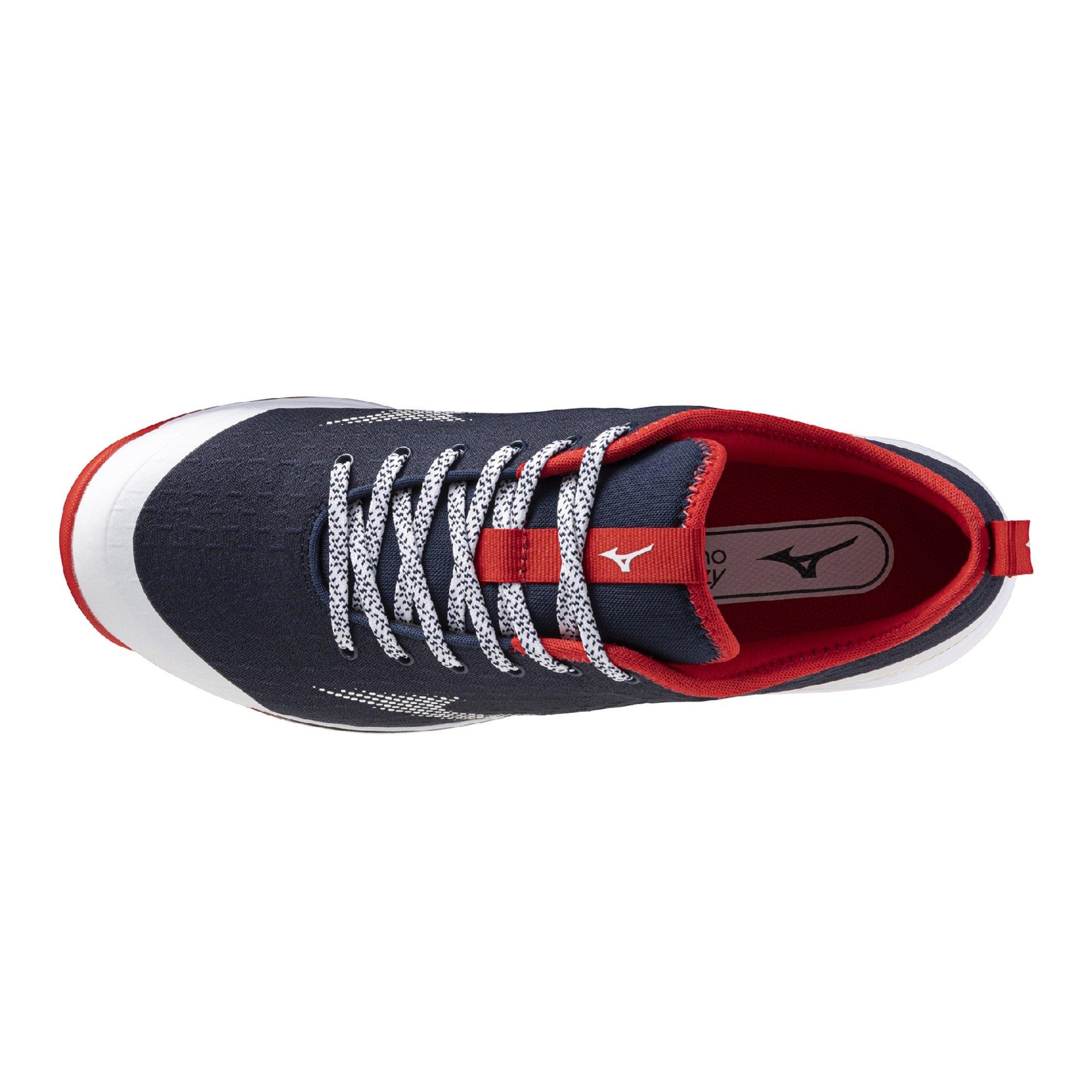 Mizuno Dominant 4 Low Turf "Navy/Red" Men's Baseball Shoe - NAVY/RED Thumbnail View 3