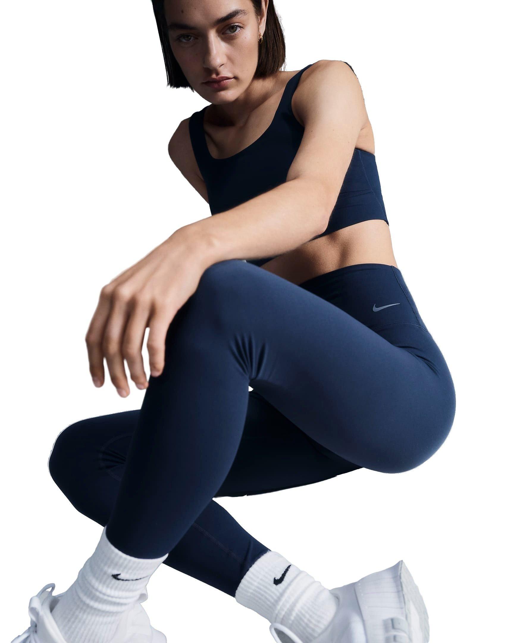 Nike Women's Zenvy Gentle-Support High-Waisted Full-Length Leggings - BLUE Thumbnail View 5