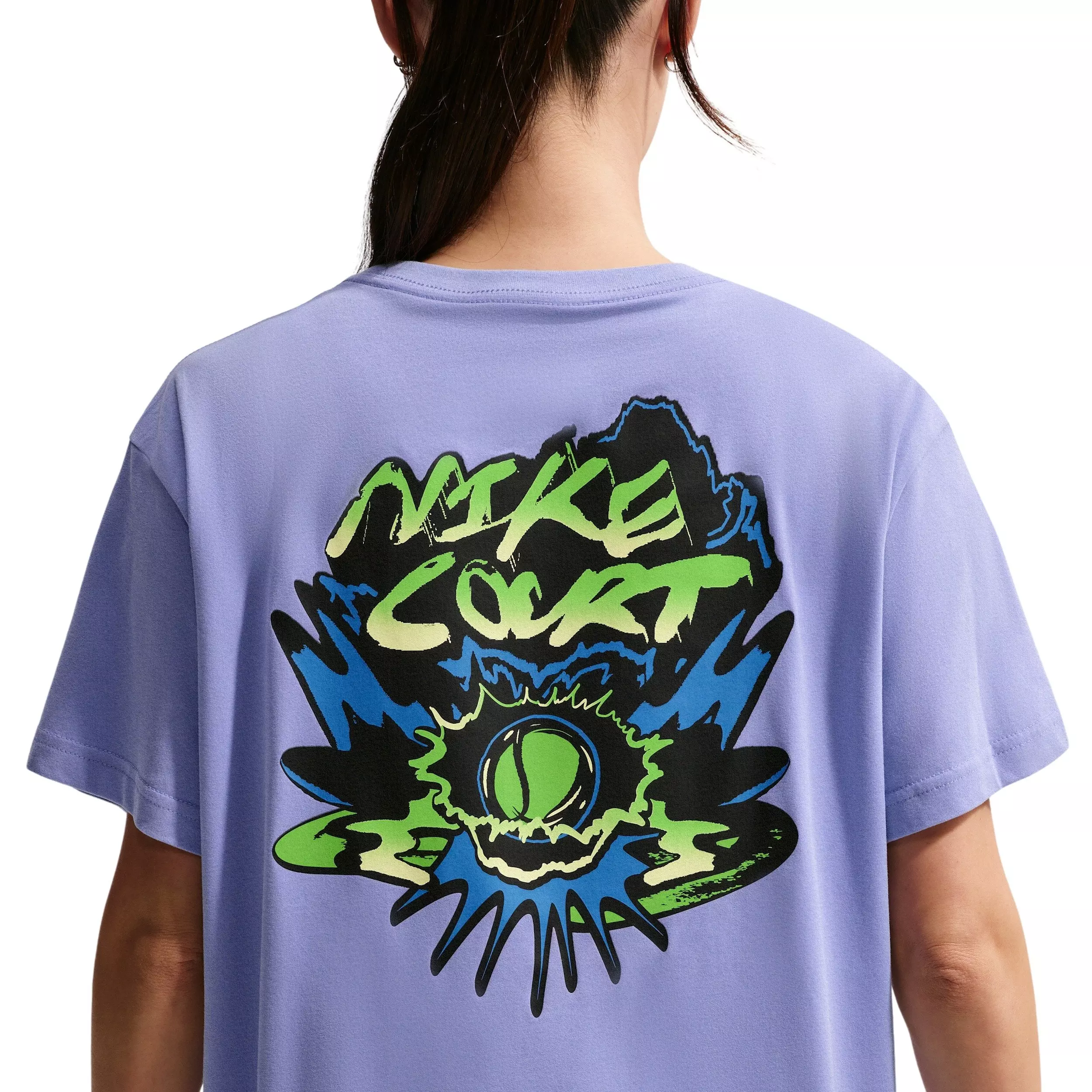 Nike Women's Slam Dri-FIT Tennis T-Shirt -Purple - PURPLE