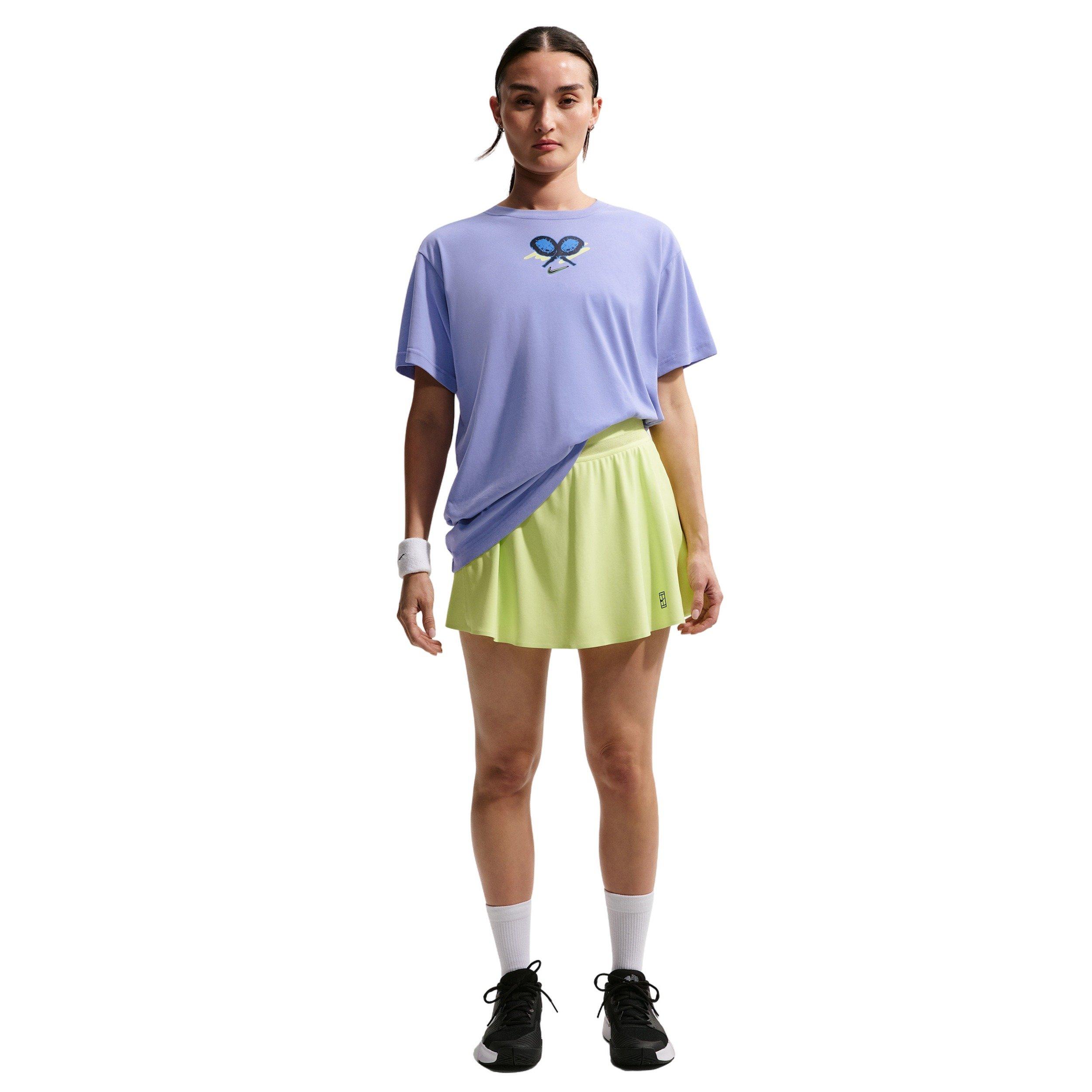 Nike Women's Slam Dri-FIT Tennis T-Shirt -Purple - PURPLE Thumbnail View 4