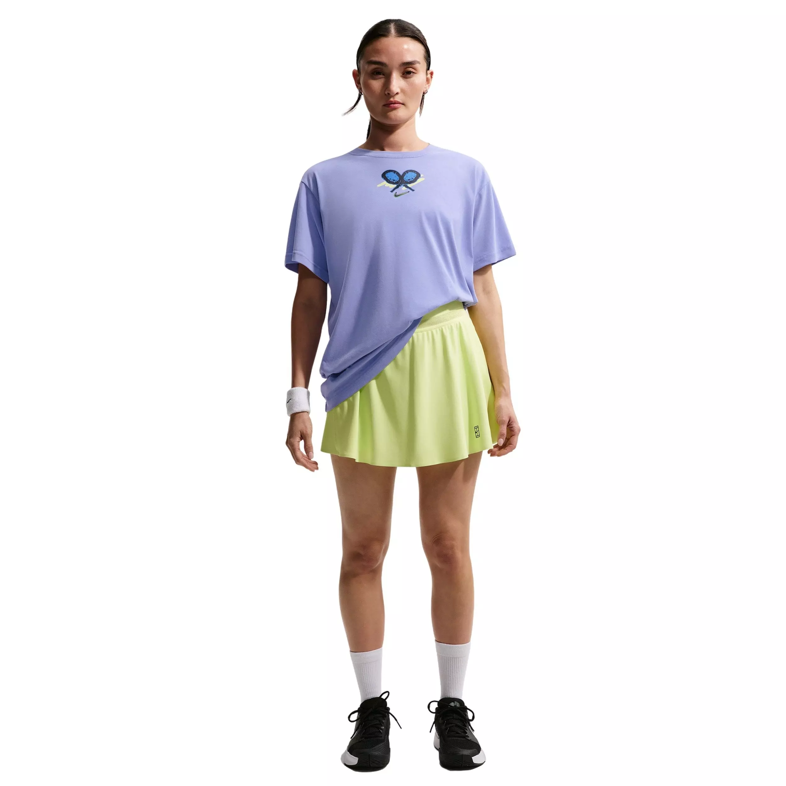 Nike Women's Slam Dri-FIT Tennis T-Shirt -Purple - PURPLE