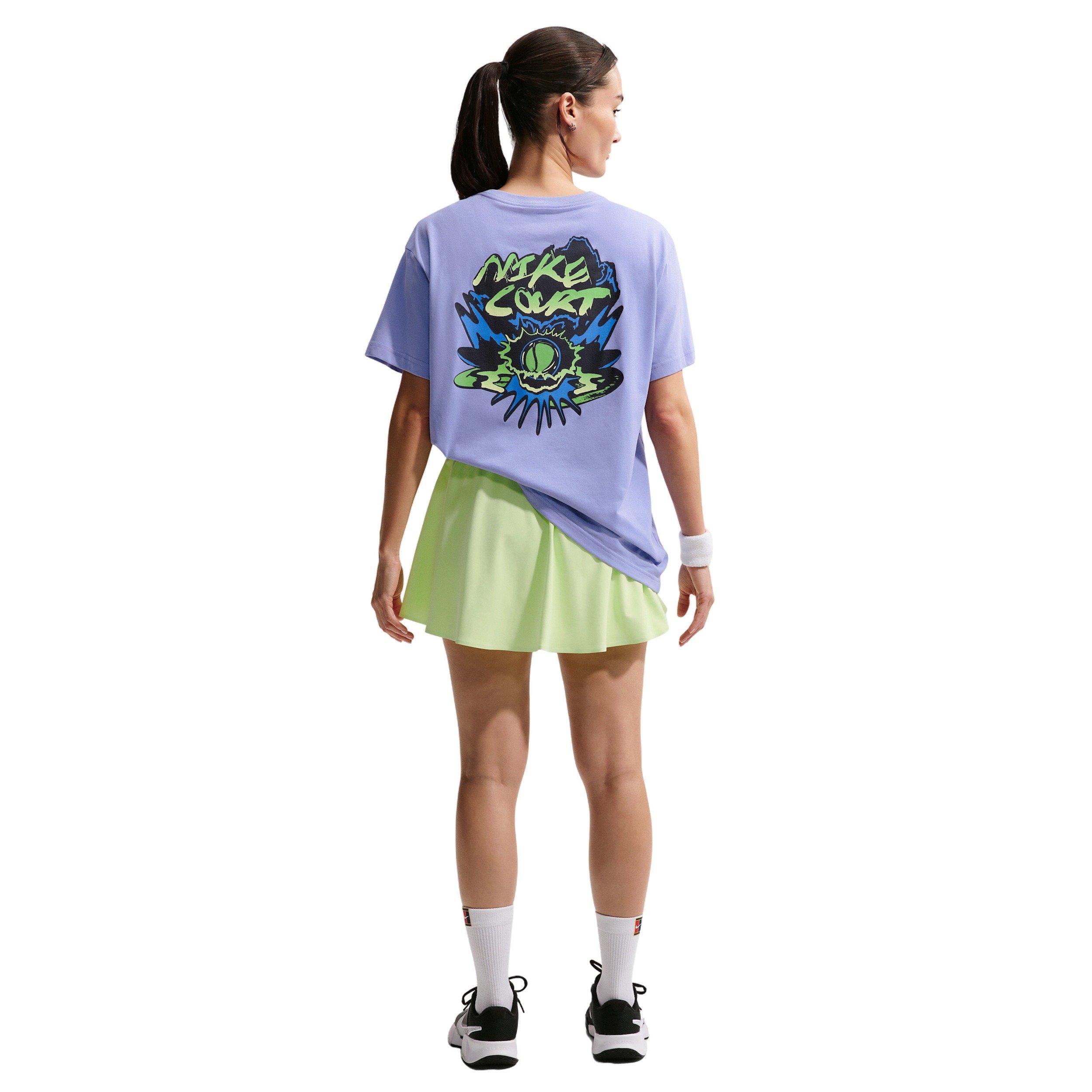Nike Women's Slam Dri-FIT Tennis T-Shirt -Purple - PURPLE Thumbnail View 5