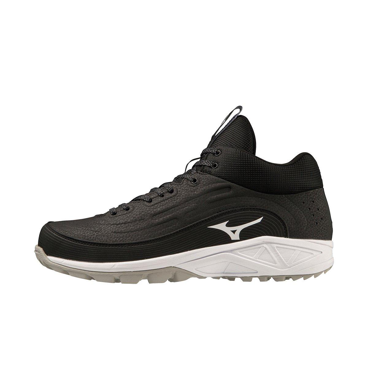 Mizuno Ambition 3 BB Mid AS "Black/White" Men's Baseball Shoe - BLACK/WHITE Thumbnail View 2