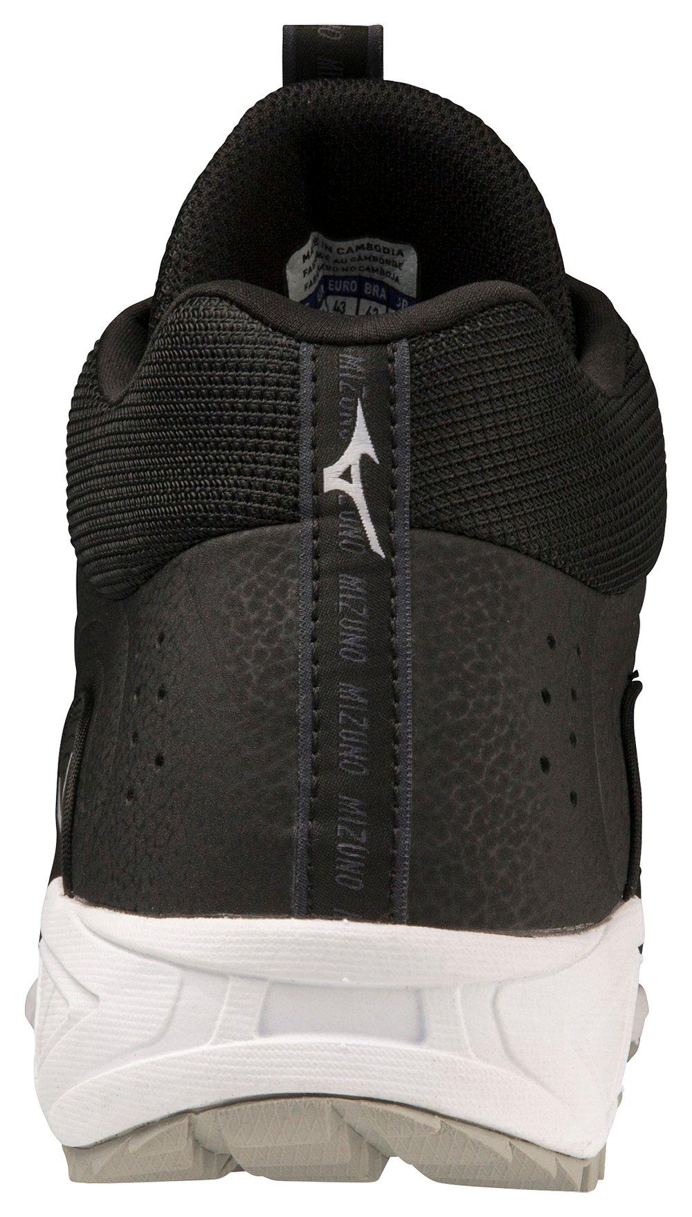 Mizuno Ambition 3 BB Mid AS "Black/White" Men's Baseball Shoe - BLACK/WHITE Thumbnail View 5