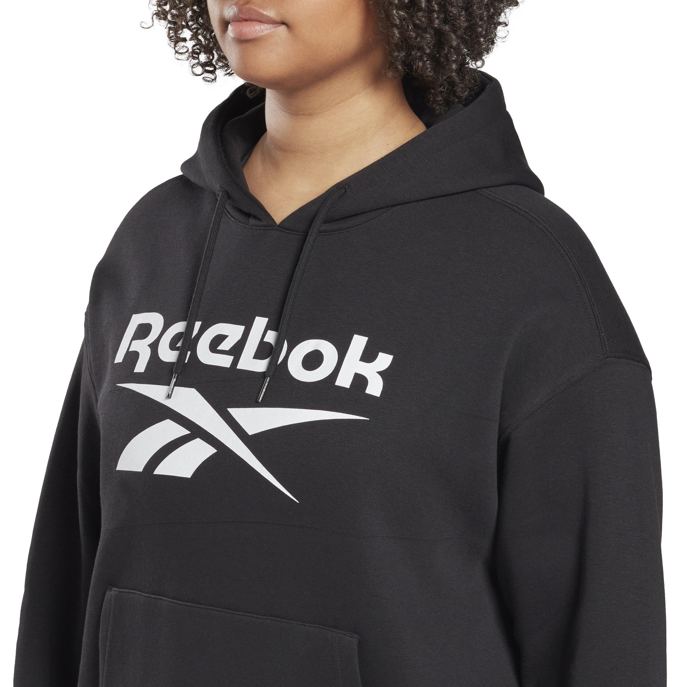 Reebok - Women's Identity Logo Fleece Pullover Hoodie - BLACK