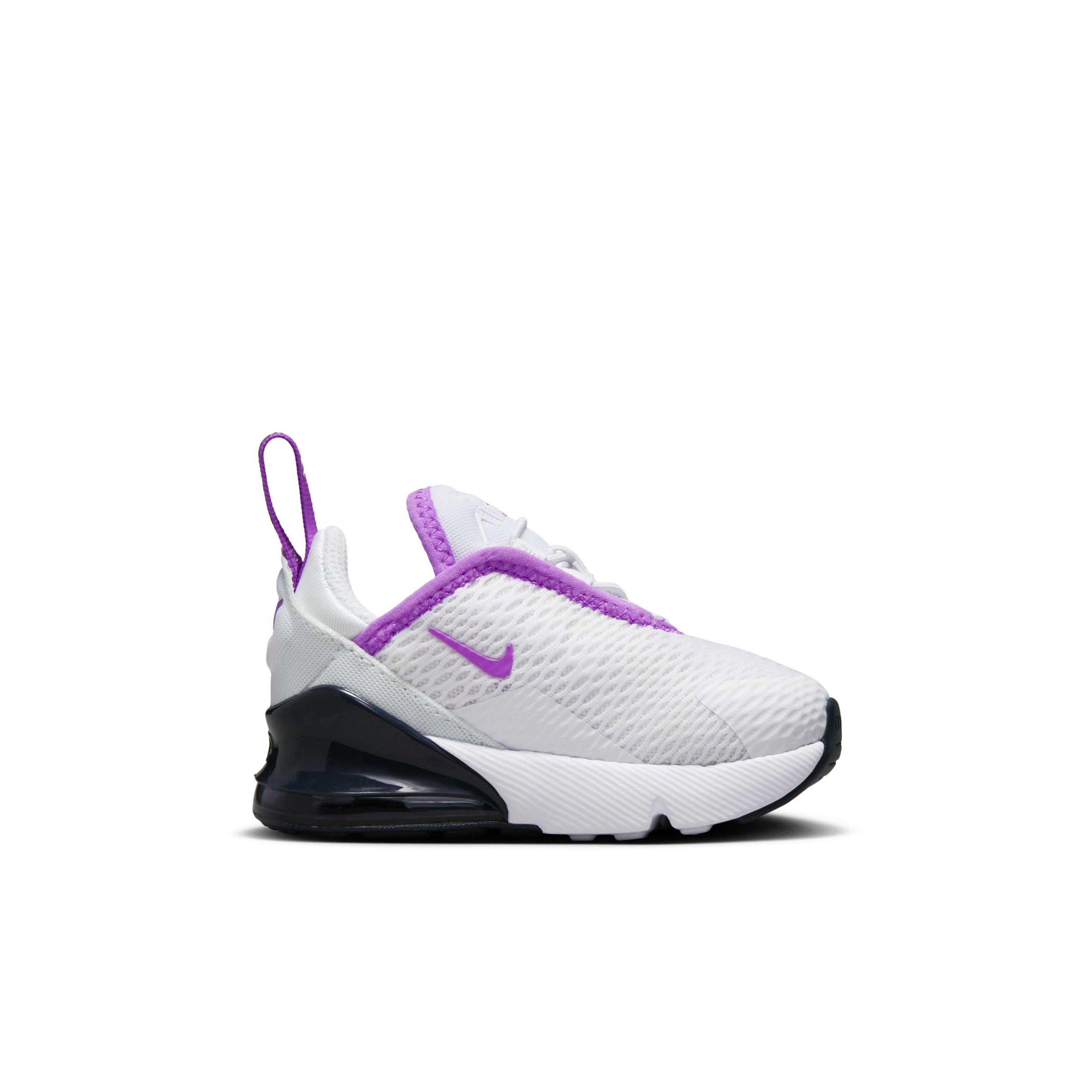 Nike Big Kid's Air Max 270 White/Vivid Purple-Black (FD0299 100)