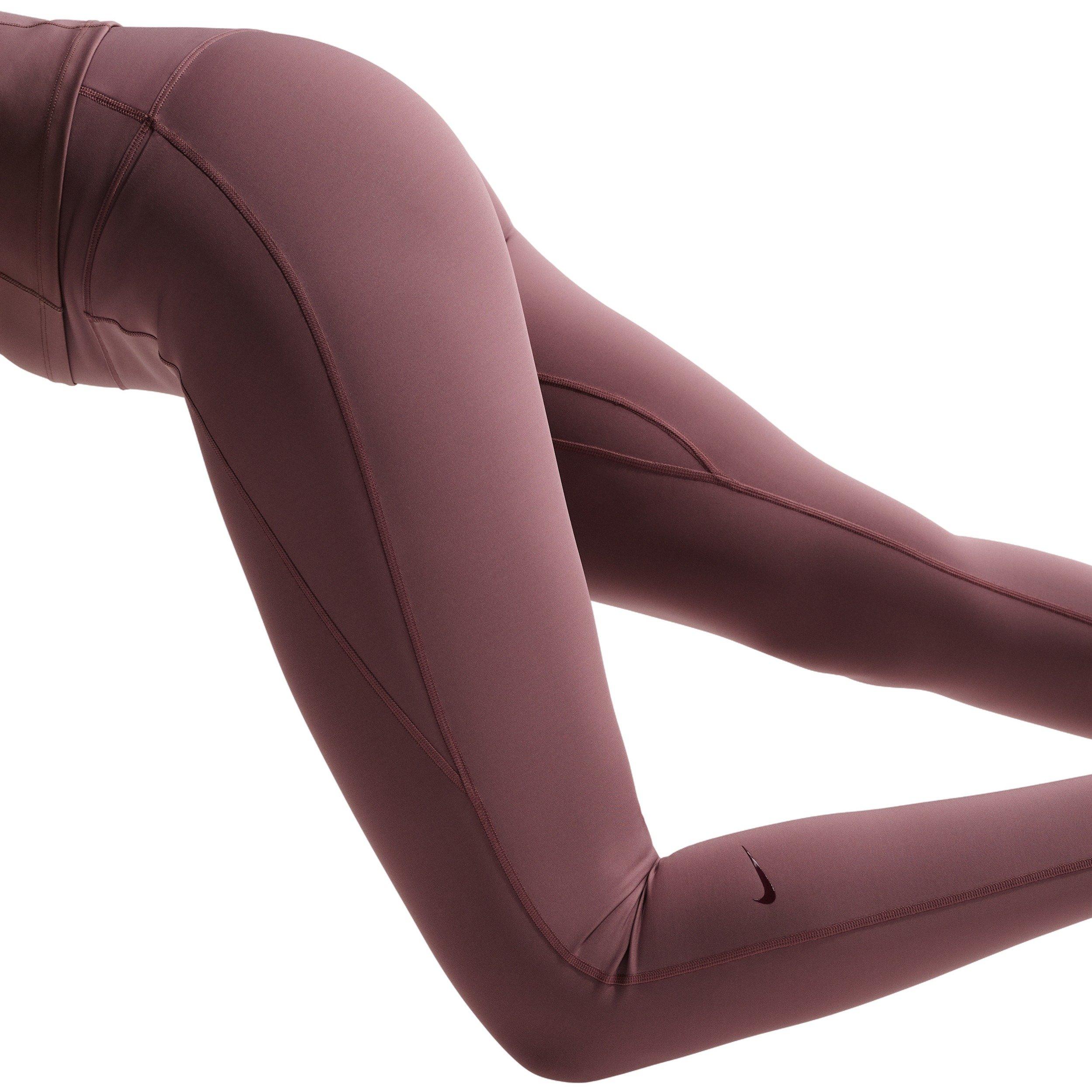 Nike Women's Universa High-Waisted Full-Length Leggings with No Front Seam -Tattoo Purple - TATTOO PURPLE Thumbnail View 3