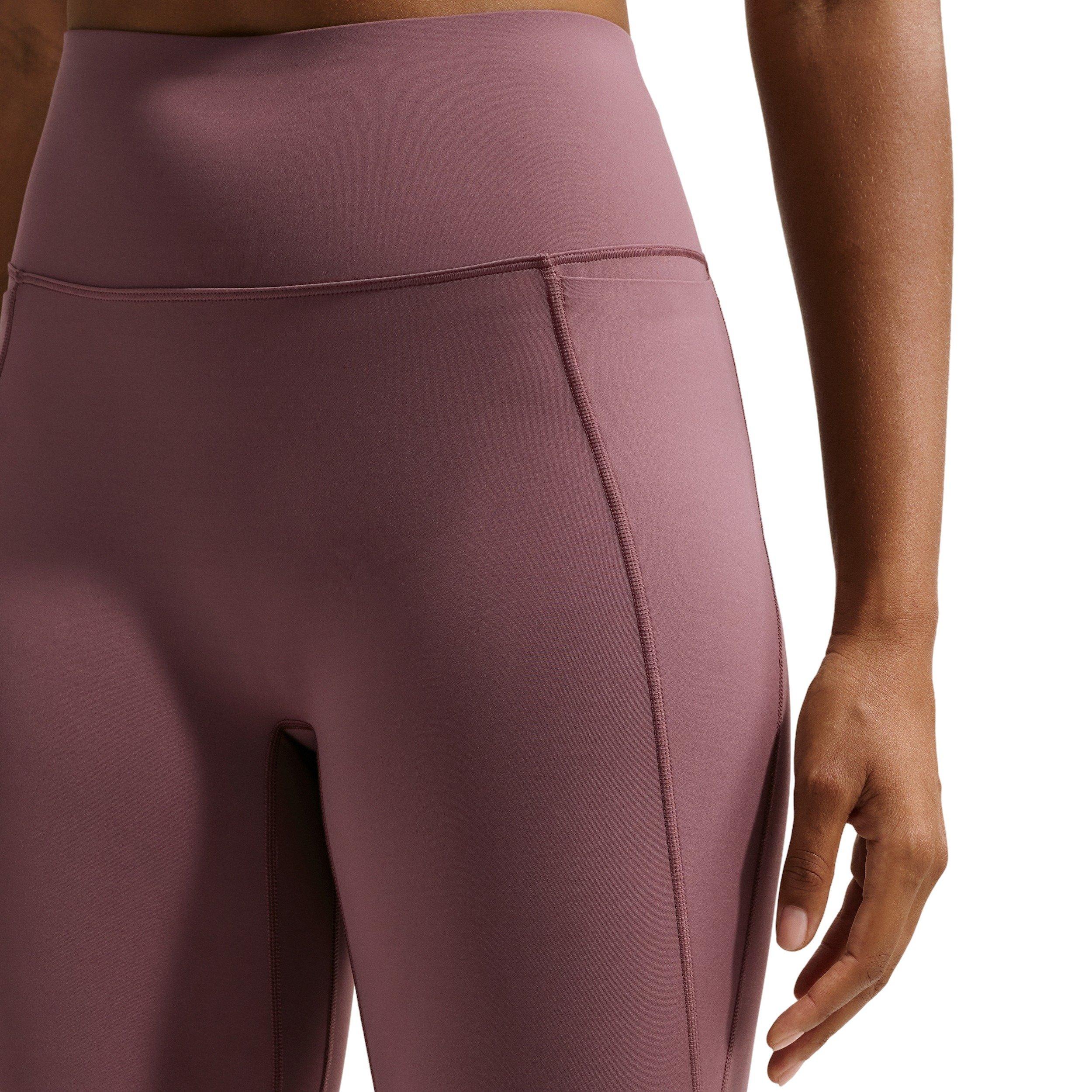 Nike Women's Universa High-Waisted Full-Length Leggings with No Front Seam -Tattoo Purple - TATTOO PURPLE Thumbnail View 4