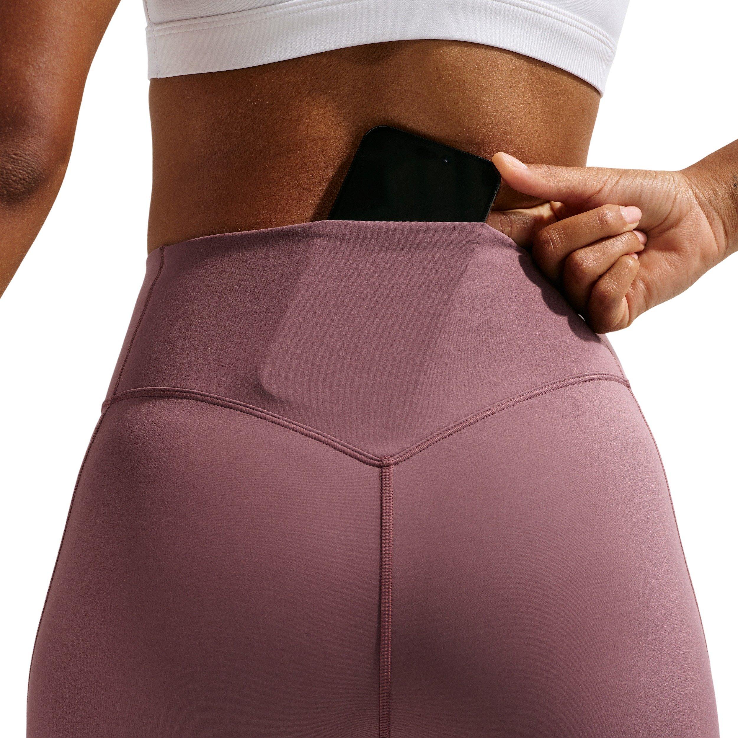 Nike Women's Universa High-Waisted Full-Length Leggings with No Front Seam -Tattoo Purple - TATTOO PURPLE Thumbnail View 5