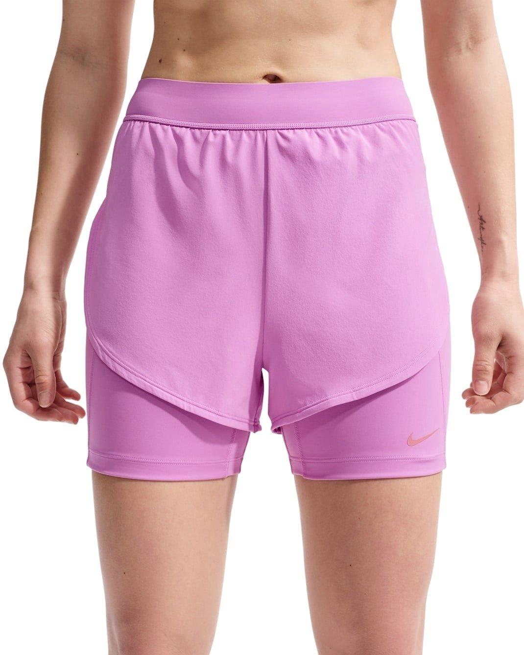 Nike Women's Universa 2-in-1 5" Shorts - Magenta - MAGENTA Thumbnail View 1