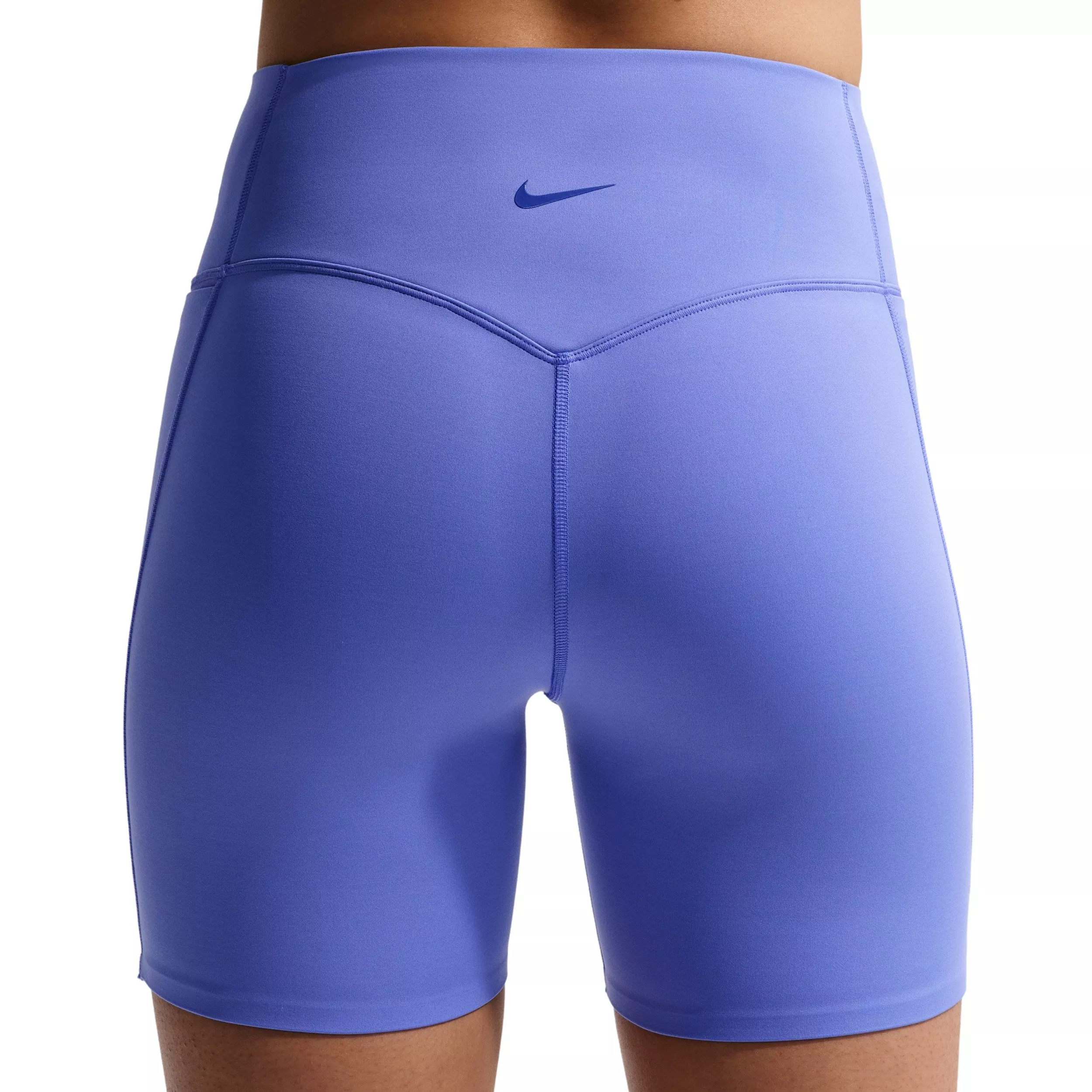 Nike Women's Universa High-Waisted 5" Biker Shorts with No Front Seam - Sapphire - SAPPHIRE
