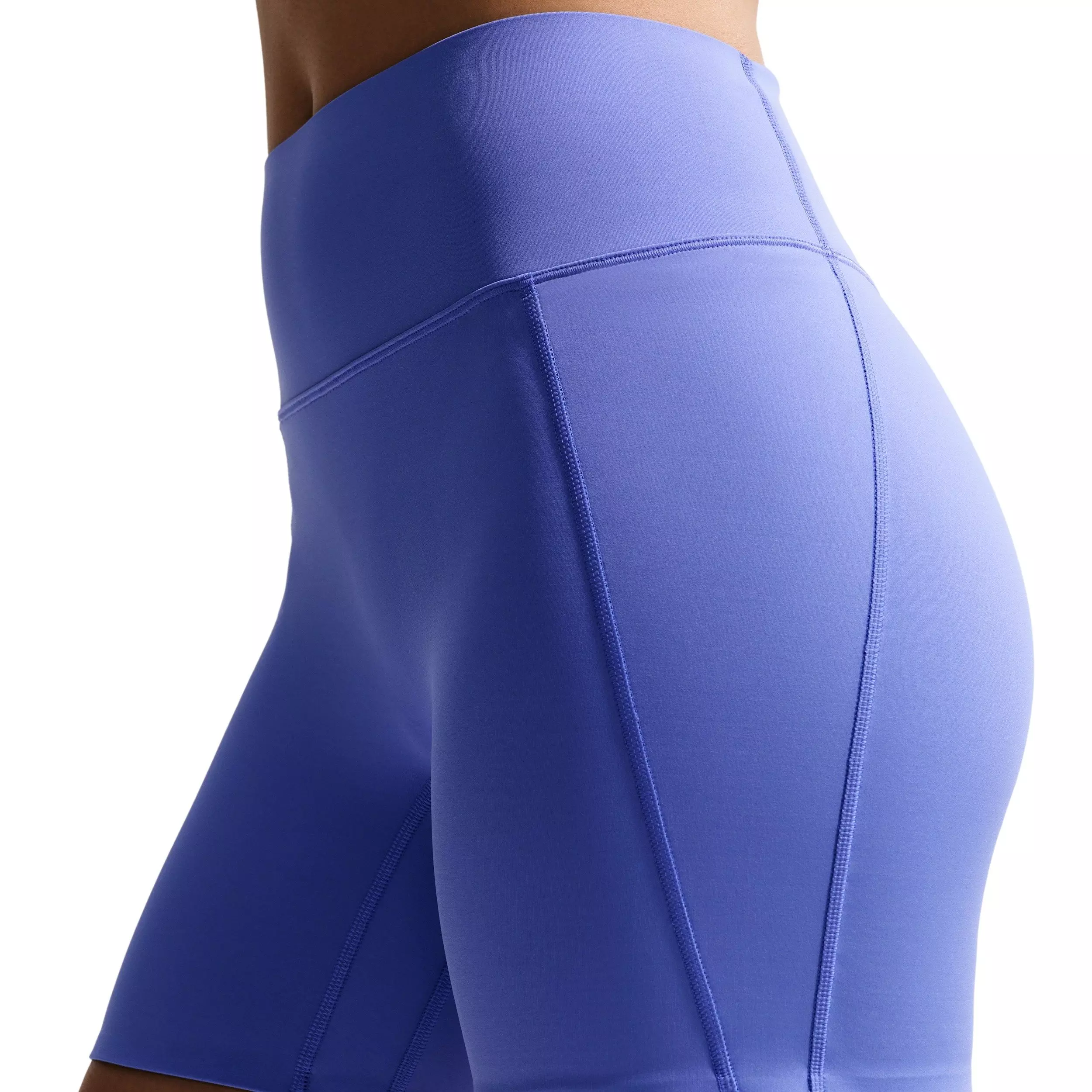 Nike Women's Universa High-Waisted 5" Biker Shorts with No Front Seam - Sapphire - SAPPHIRE