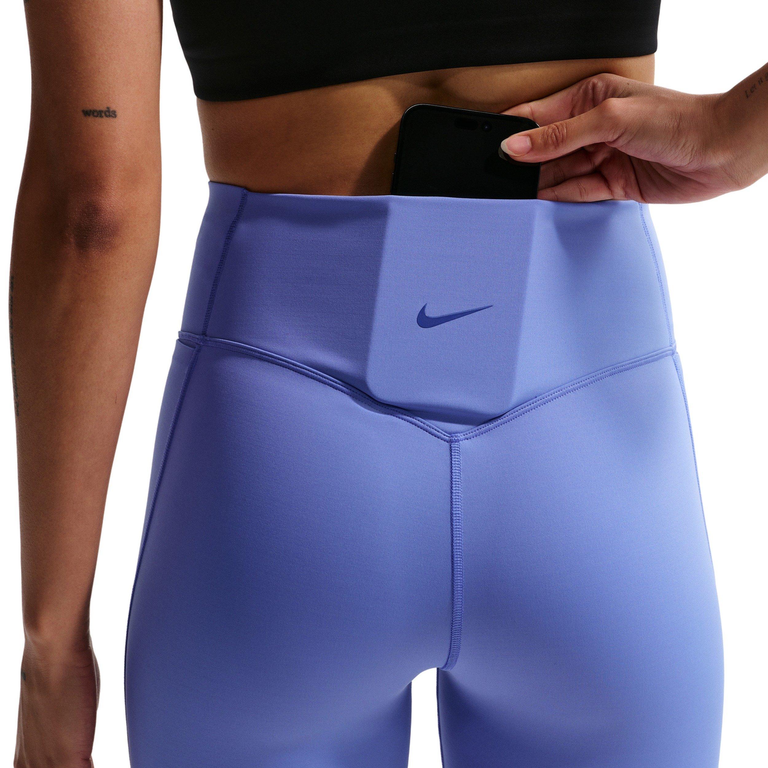 Nike Women's Universa High-Waisted 5" Biker Shorts with No Front Seam - Sapphire - SAPPHIRE Thumbnail View 5