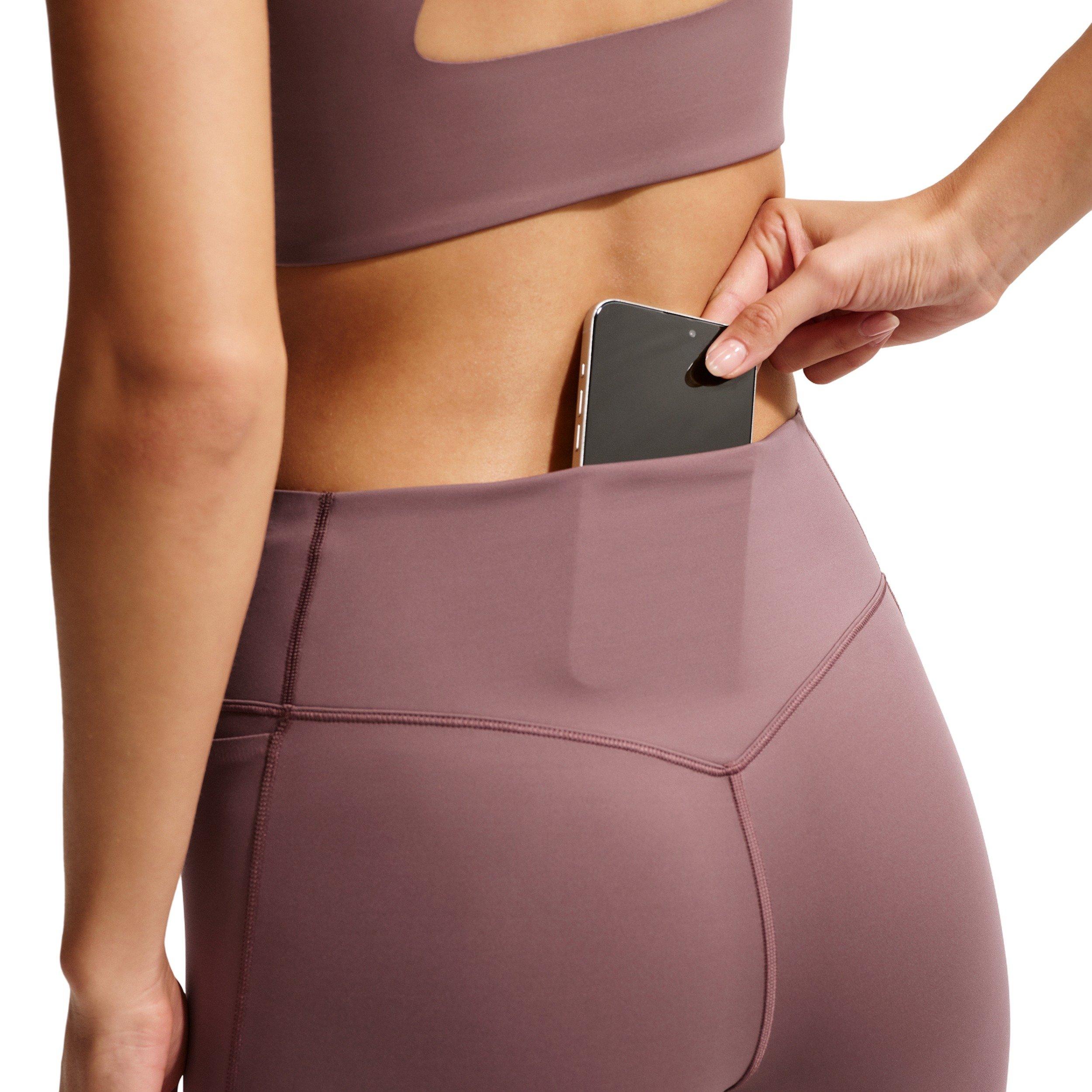 Nike Women's Universa High-Waisted 7/8 leggings with No Front Seam - Tattoo Purple - TATTOO PURPLE Thumbnail View 5