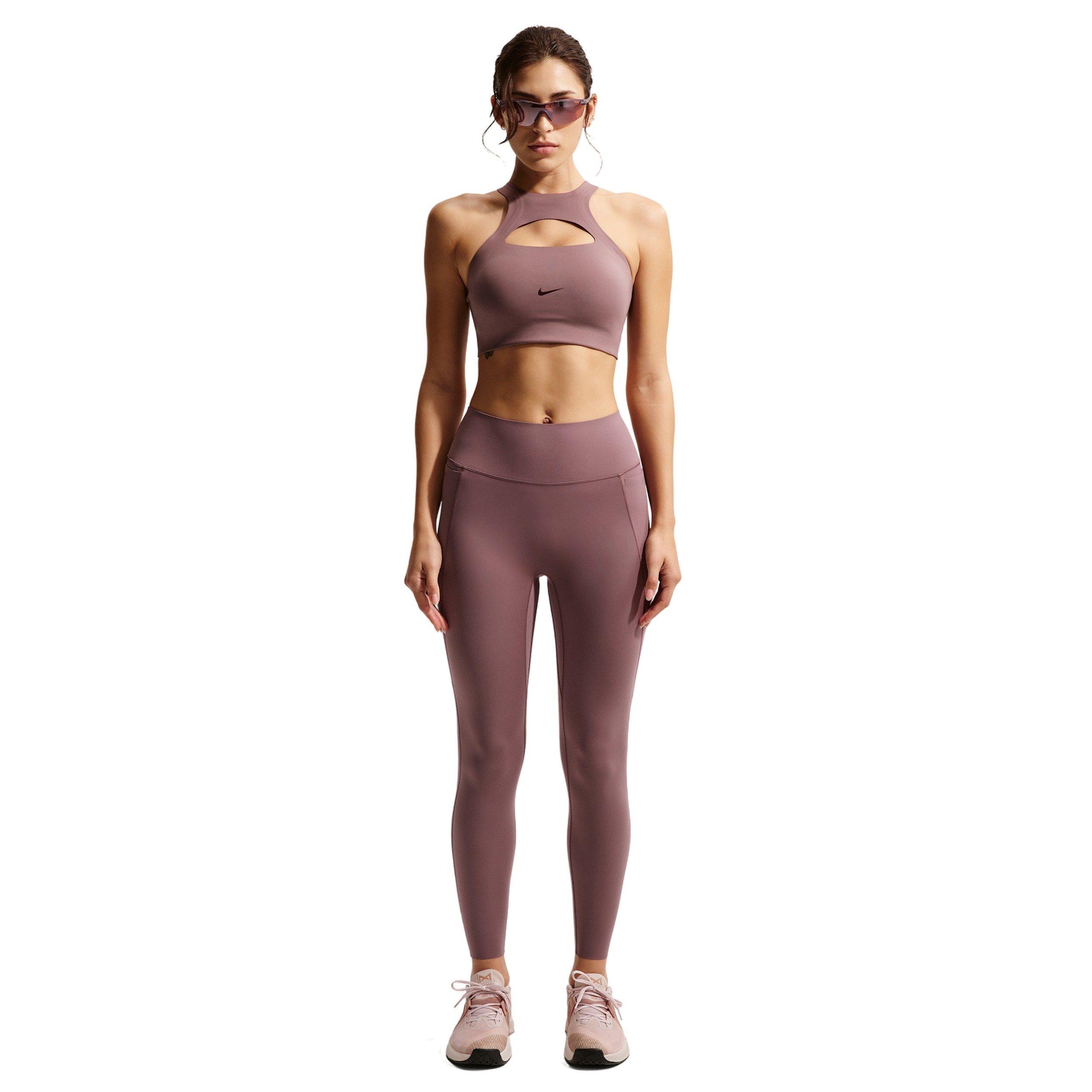 Nike Women's Universa High-Waisted 7/8 leggings with No Front Seam - Tattoo Purple - TATTOO PURPLE Thumbnail View 6