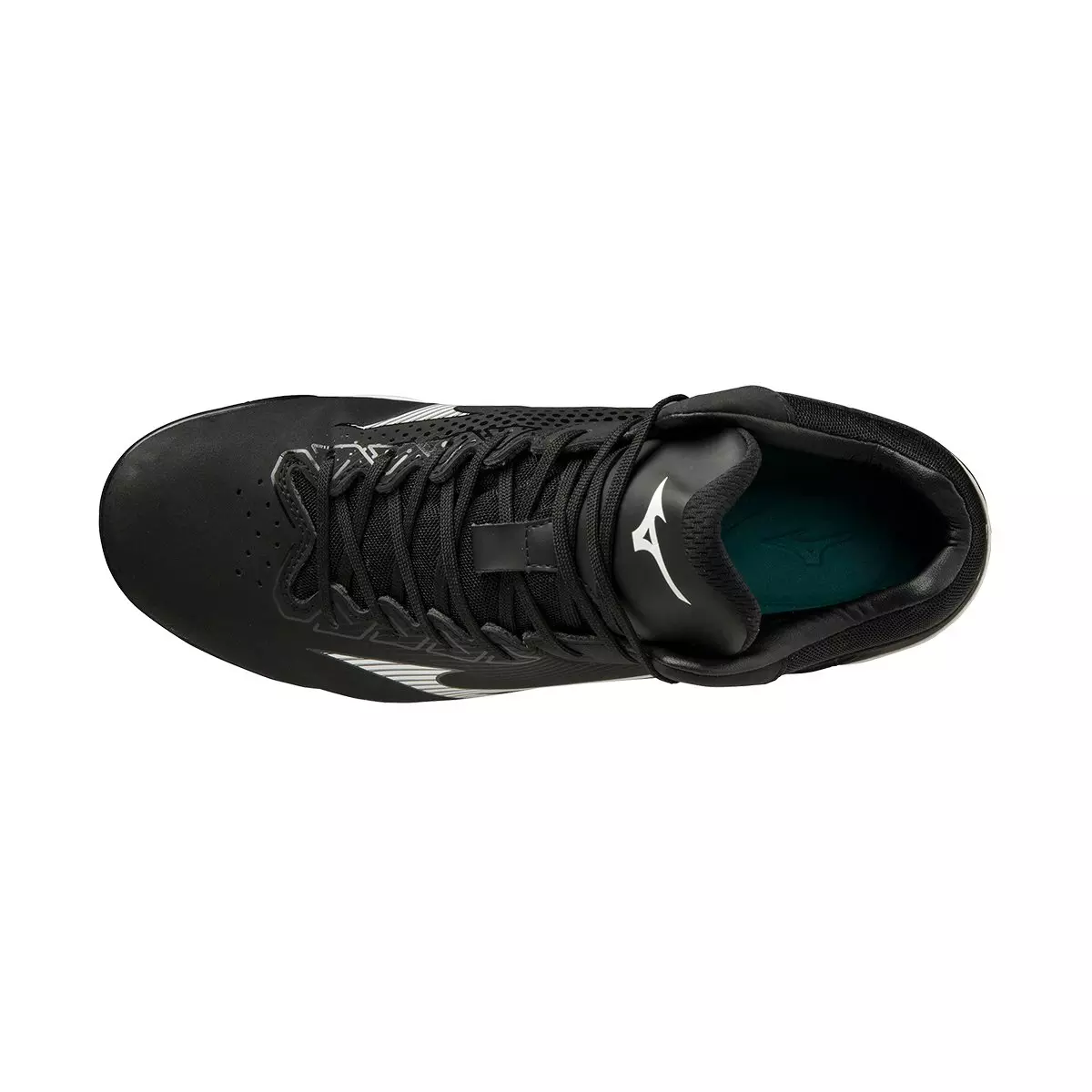 Mizuno Wave LightRevo TPU Mid "Black/White" Men's Baseball Cleat - BLACK/WHITE