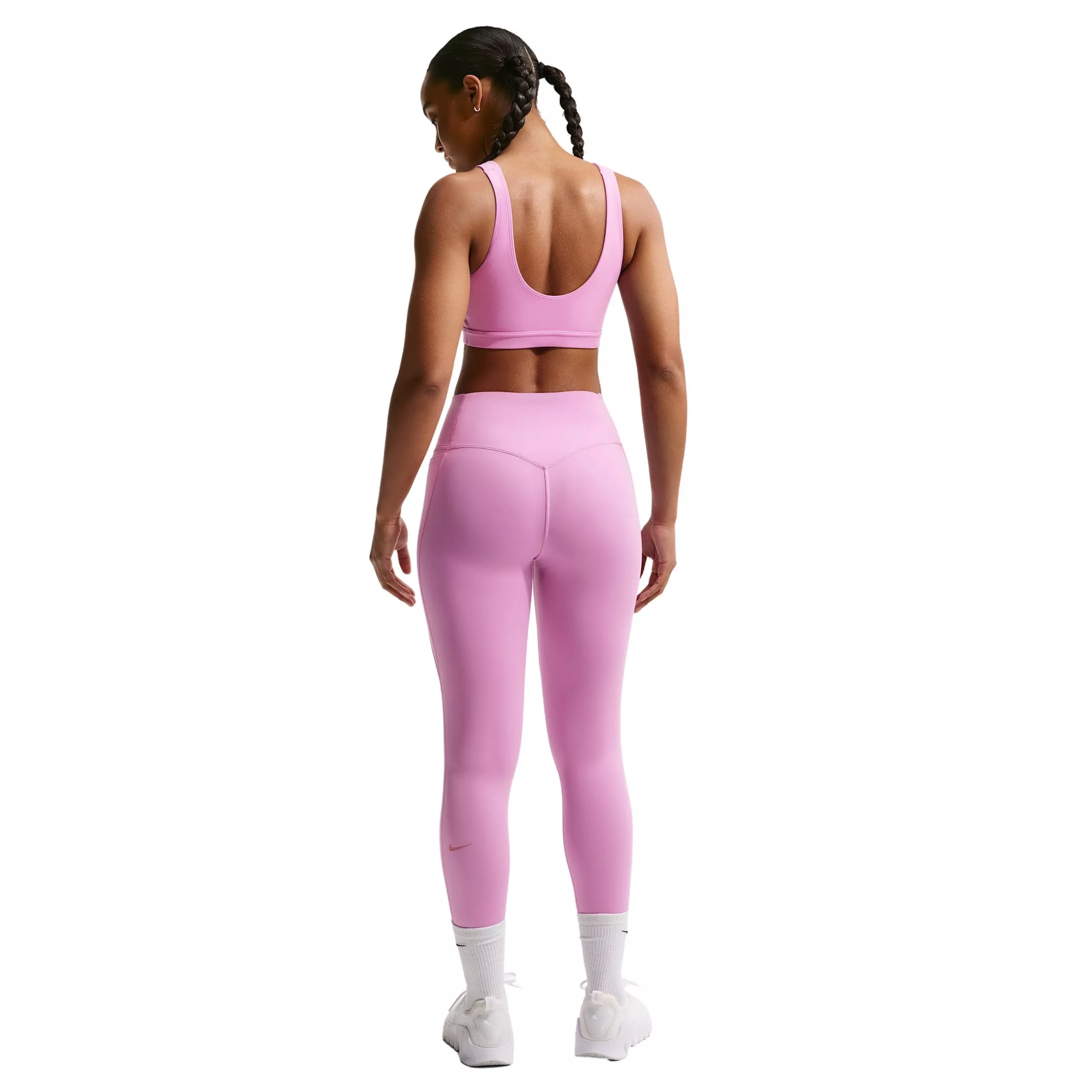 Nike Women's Universa High-Waisted 7/8 leggings with No Front Seam -Lt Magenta - LT MAGENTA