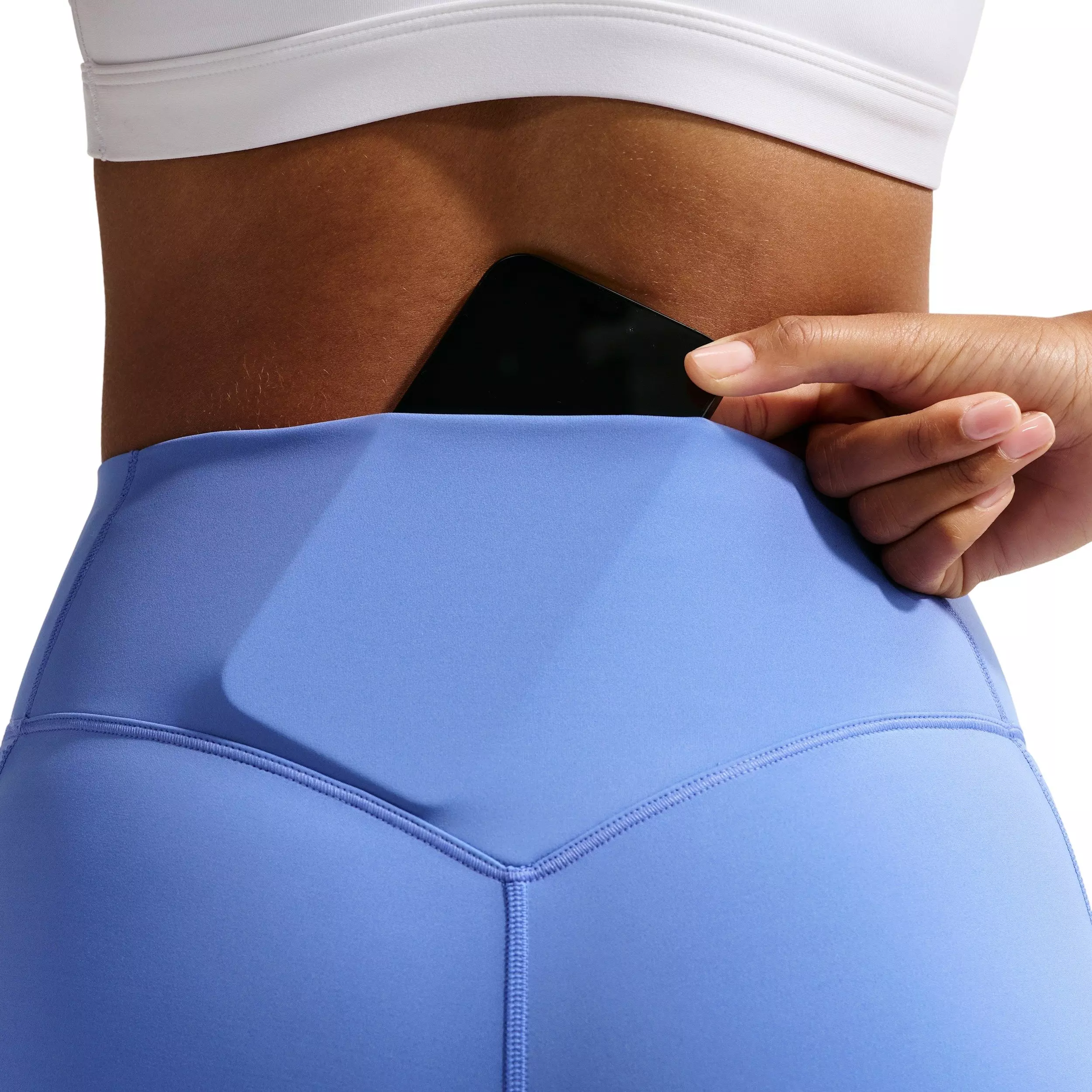 Nike Women's Universa High-Waisted 7/8 leggings with No Front Seam - Sapphire - SAPPHIRE