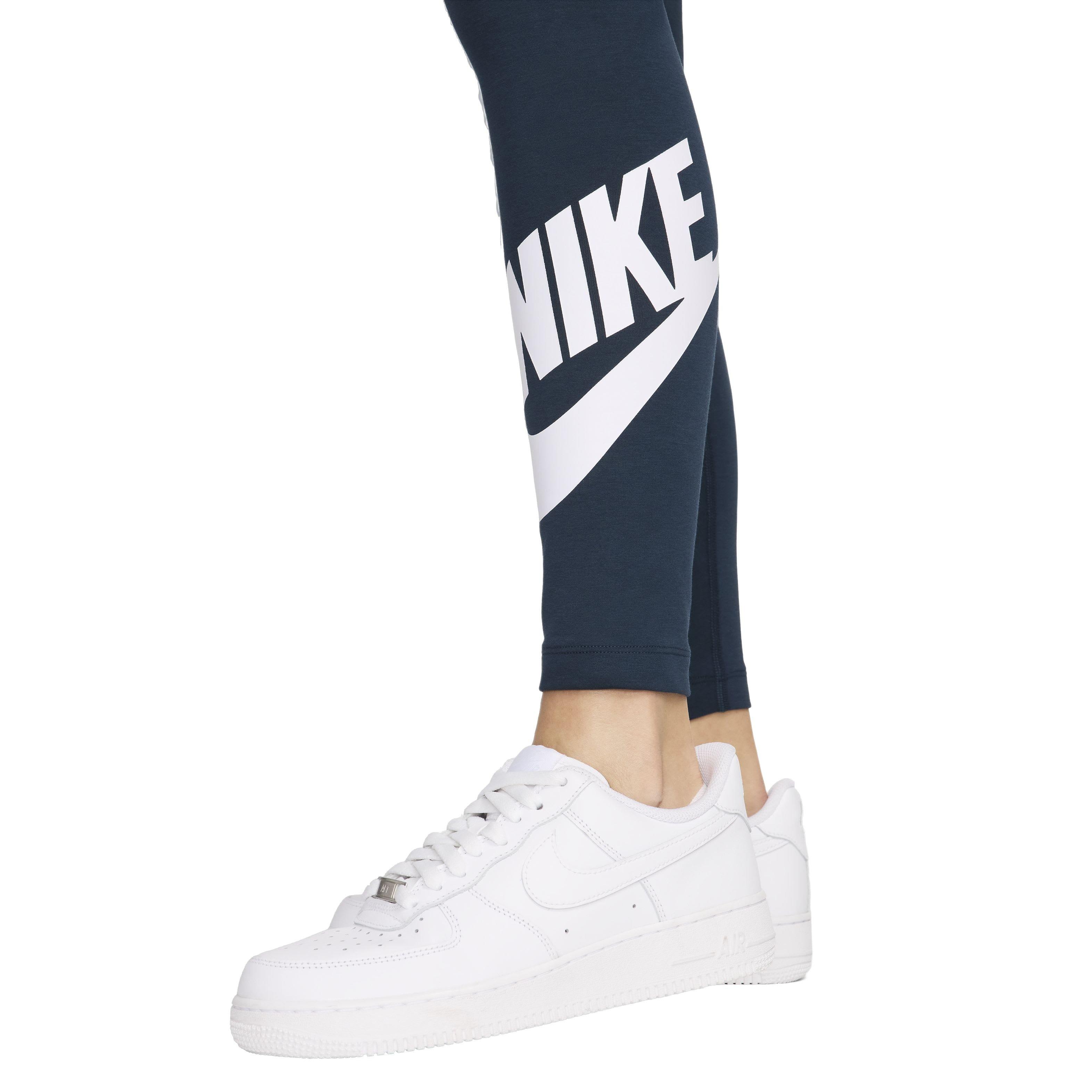 Nike Women's Sportswear Classics High-Waisted Graphic Leggings - DARK BLUE Thumbnail View 3