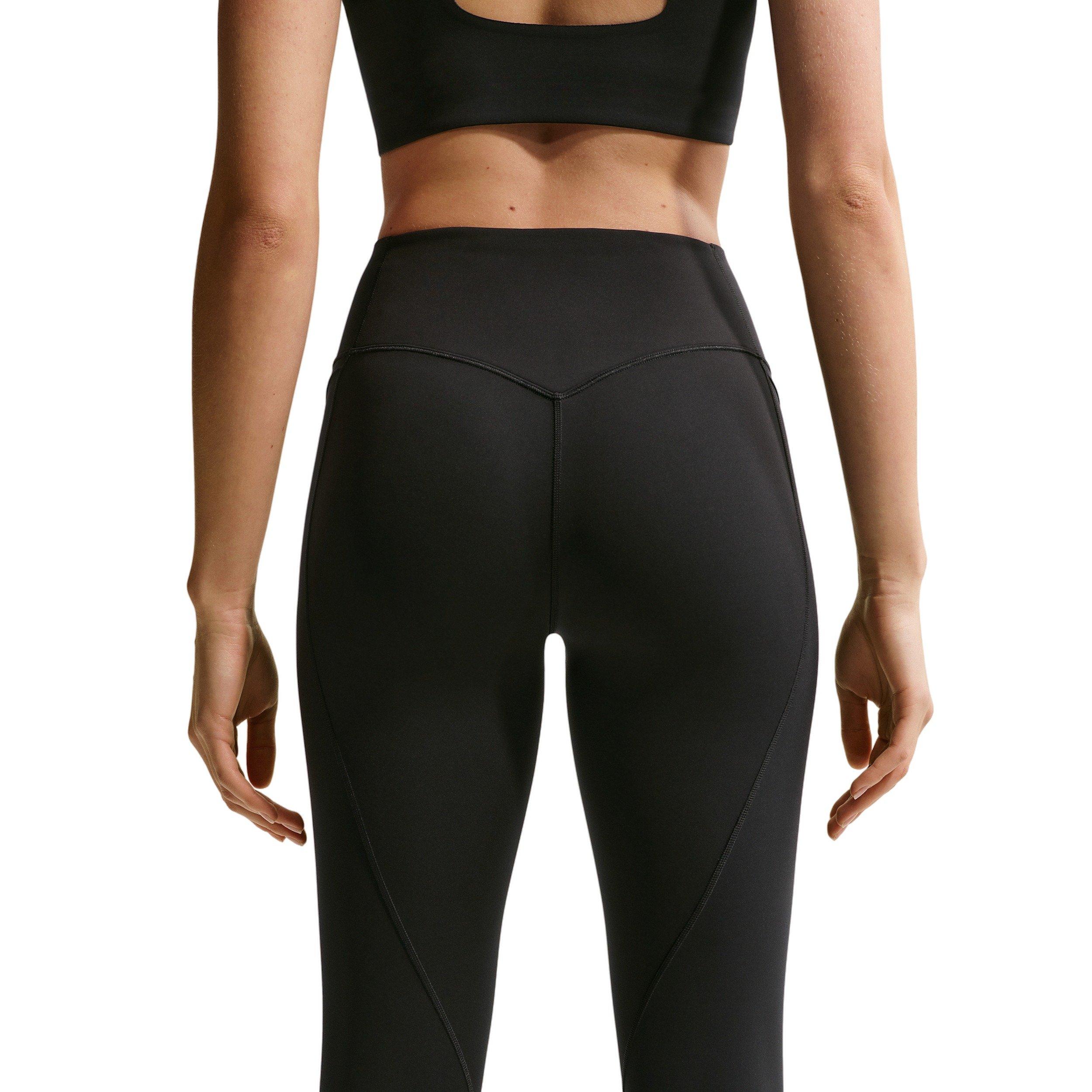 Nike Women's Universa 7/8 High-Waisted Leggings with No Front Seam -Black - BLACK Thumbnail View 2