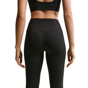 Nike Women's Universa 7/8 High-Waisted Leggings with No Front Seam -Black