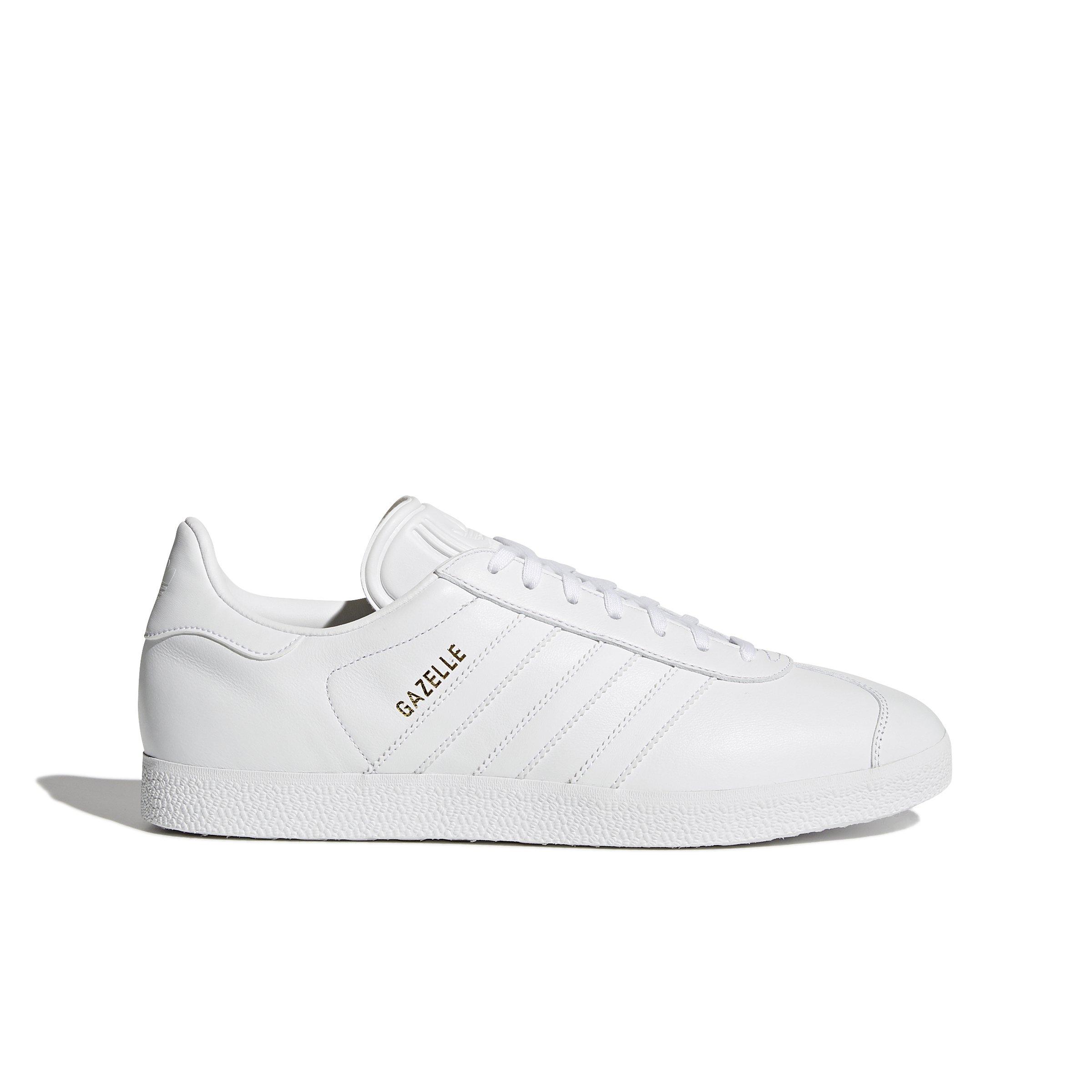 adidas Originals Gazelle "Ftwr White/Ftwr White/Gold Metallic" Men's Shoe - WHITE/WHITE/GOLD Thumbnail View 1