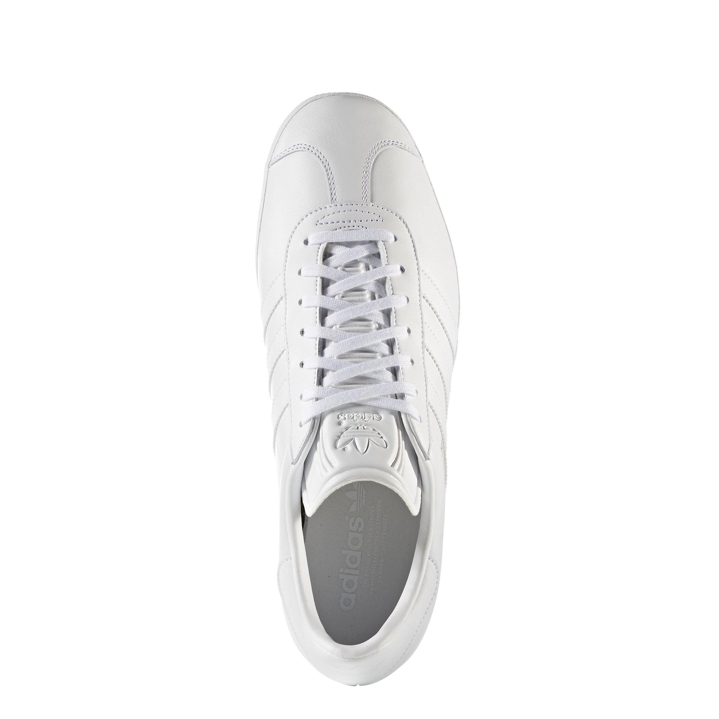 adidas Originals Gazelle "Ftwr White/Ftwr White/Gold Metallic" Men's Shoe - WHITE/WHITE/GOLD Thumbnail View 4
