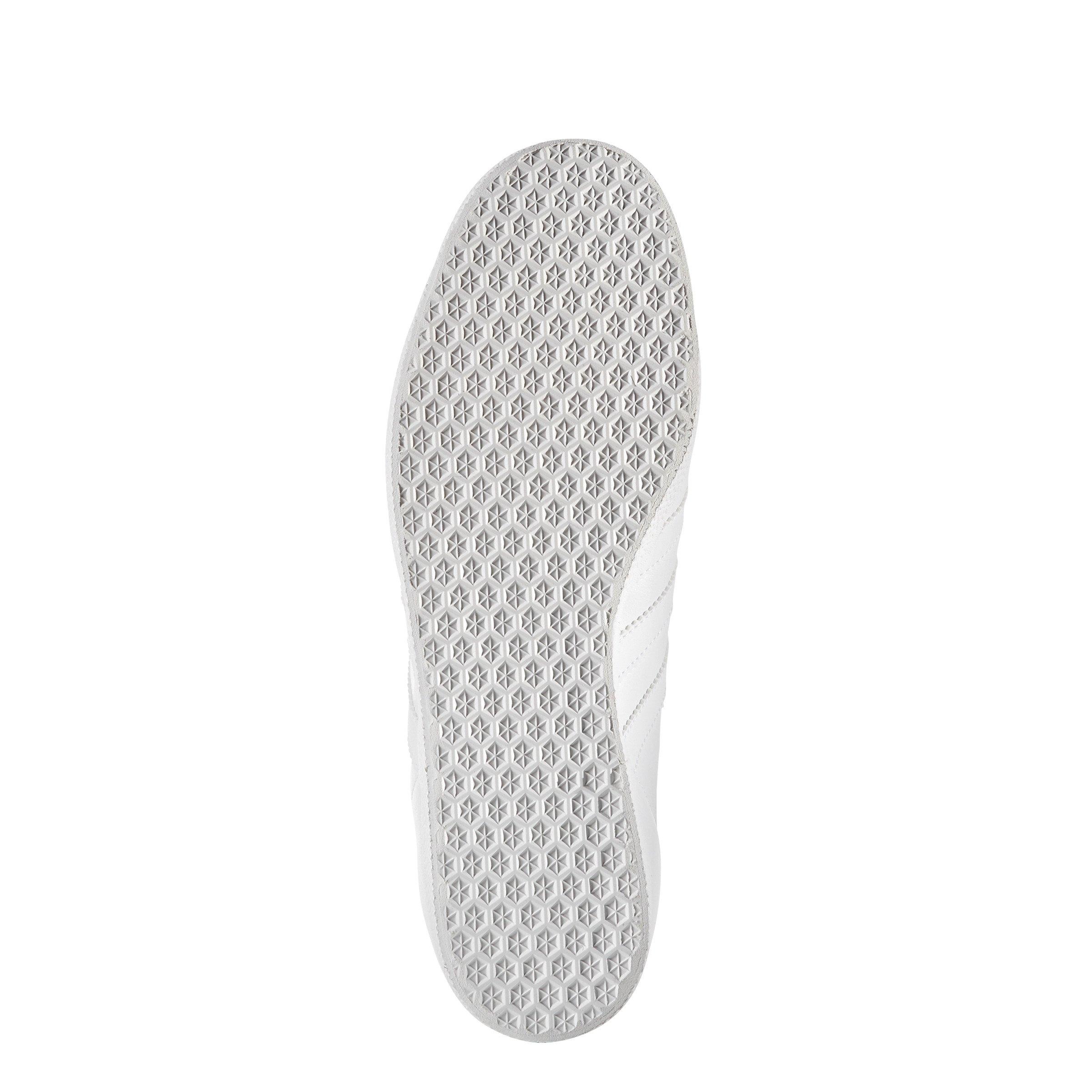 adidas Originals Gazelle "Ftwr White/Ftwr White/Gold Metallic" Men's Shoe - WHITE/WHITE/GOLD Thumbnail View 5