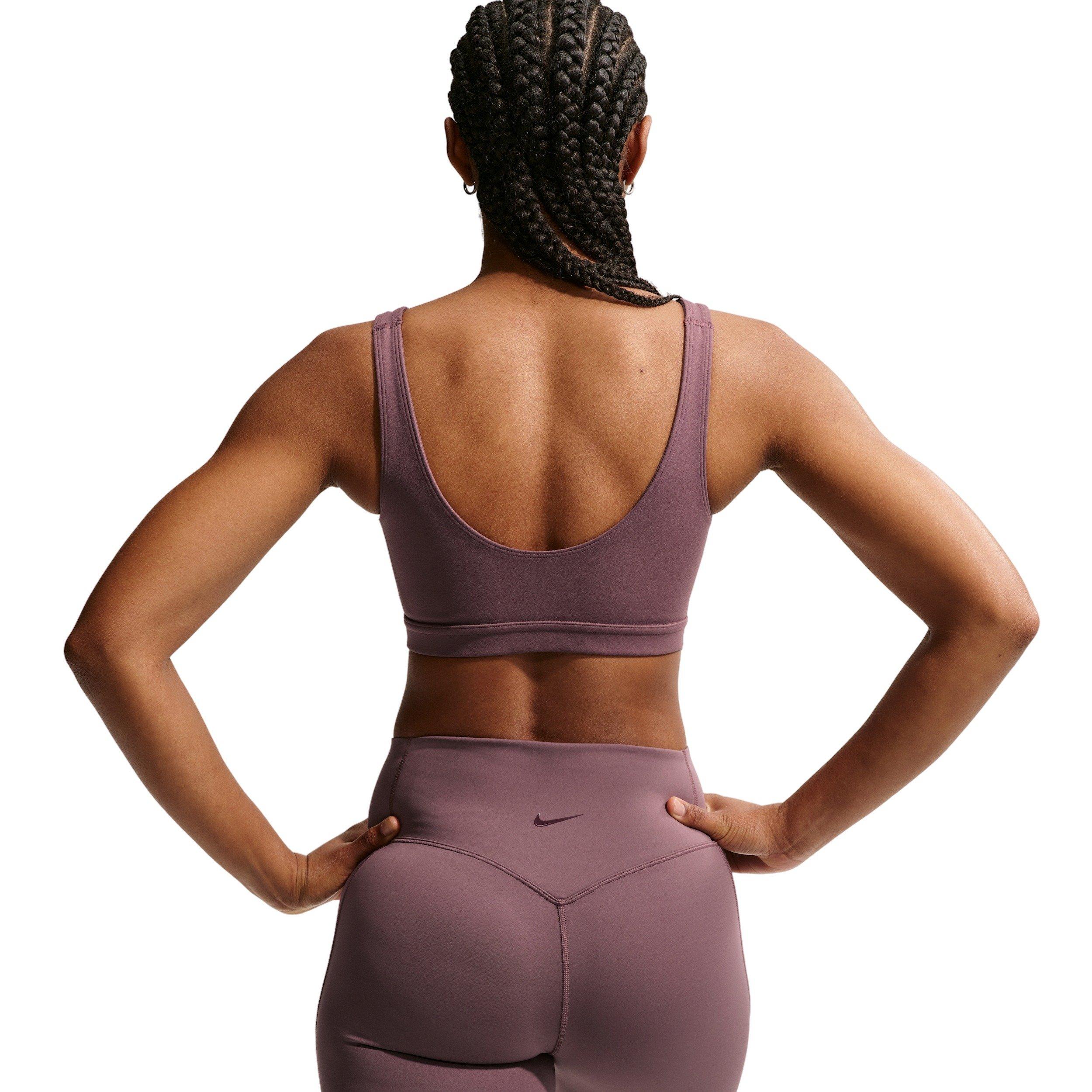 Nike Women's Universa High-Waisted 8" Biker Shorts with No Front Seam -Tattoo Purple - TATTOO PURPLE Thumbnail View 2