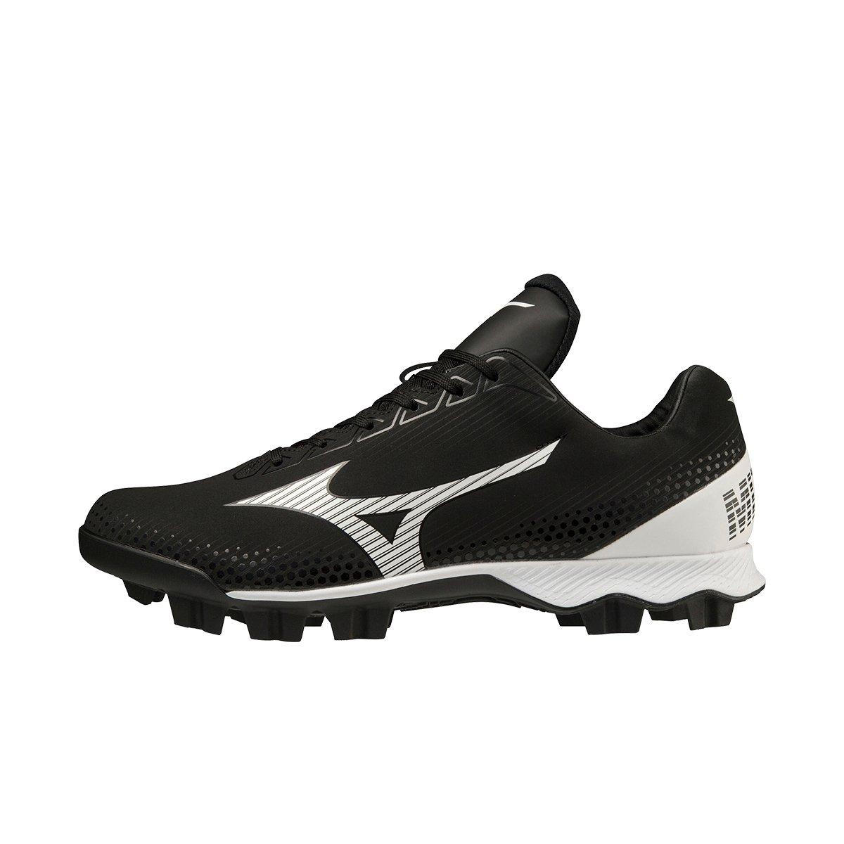 Mizuno Wave LightRevo TPU "Black/White" Men's Baseball Cleat - BLACK/WHITE Thumbnail View 2