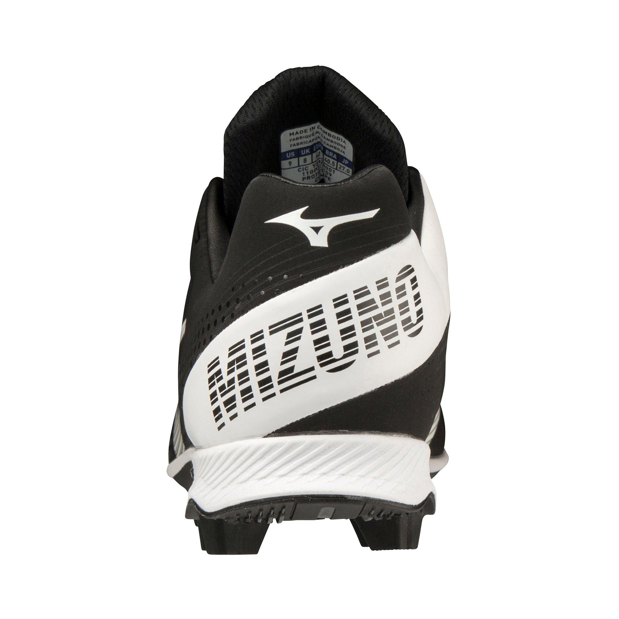 Mizuno Wave LightRevo TPU "Black/White" Men's Baseball Cleat - BLACK/WHITE Thumbnail View 5