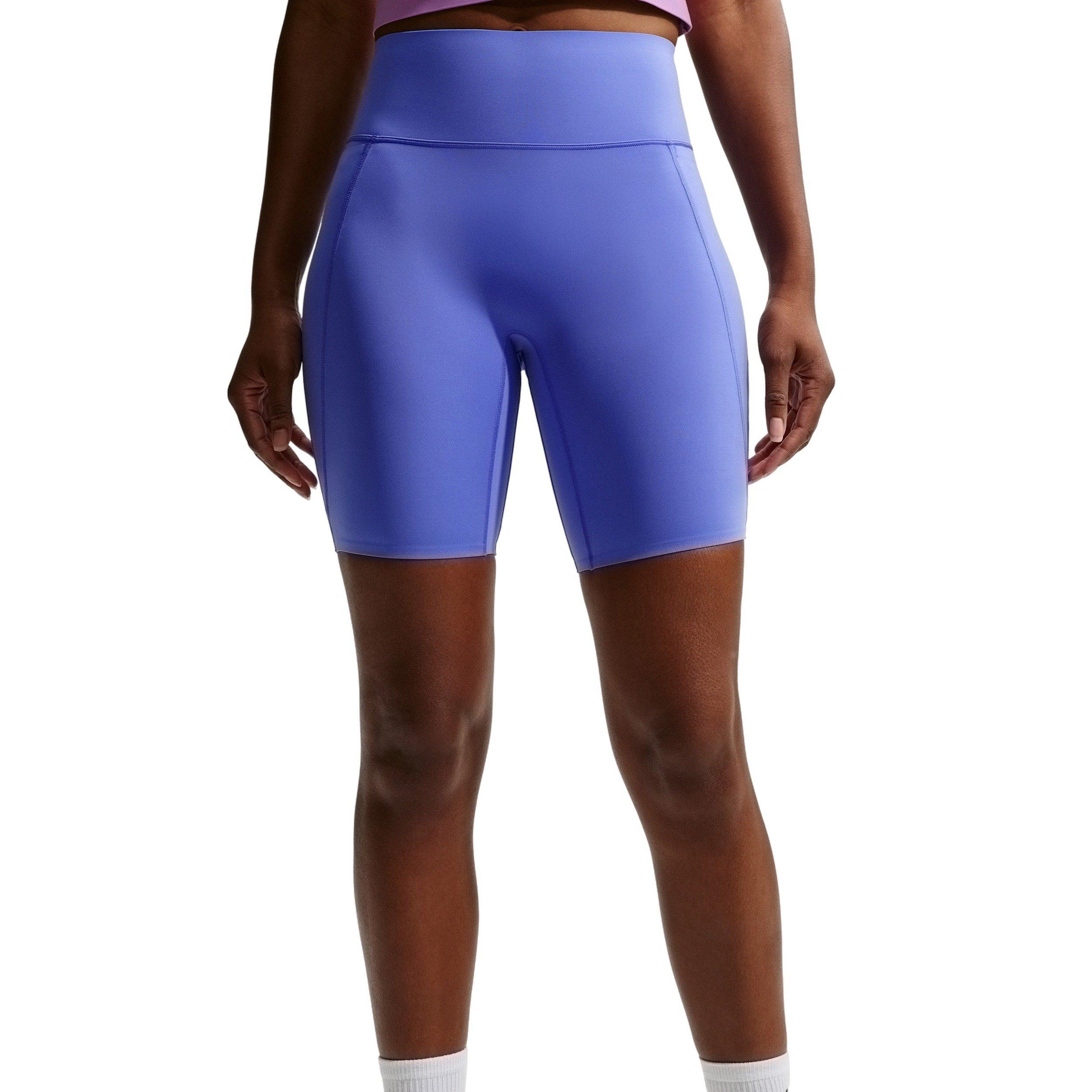 Nike Women's Universa High-Waisted 8" Biker Shorts with No Front Seam -Sapphire - SAPPHIRE Thumbnail View 1