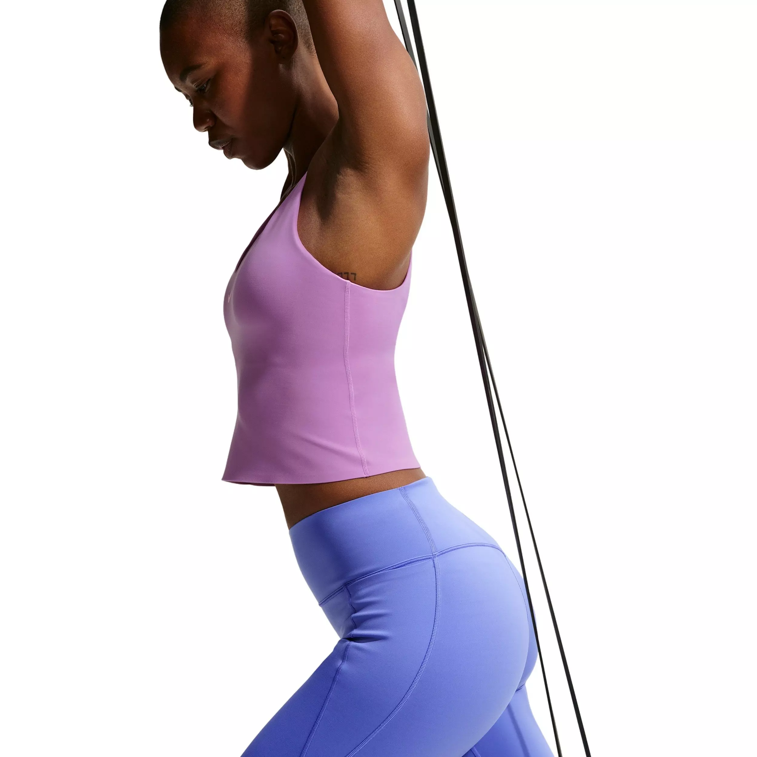 Nike Women's Universa High-Waisted 8" Biker Shorts with No Front Seam -Sapphire - SAPPHIRE