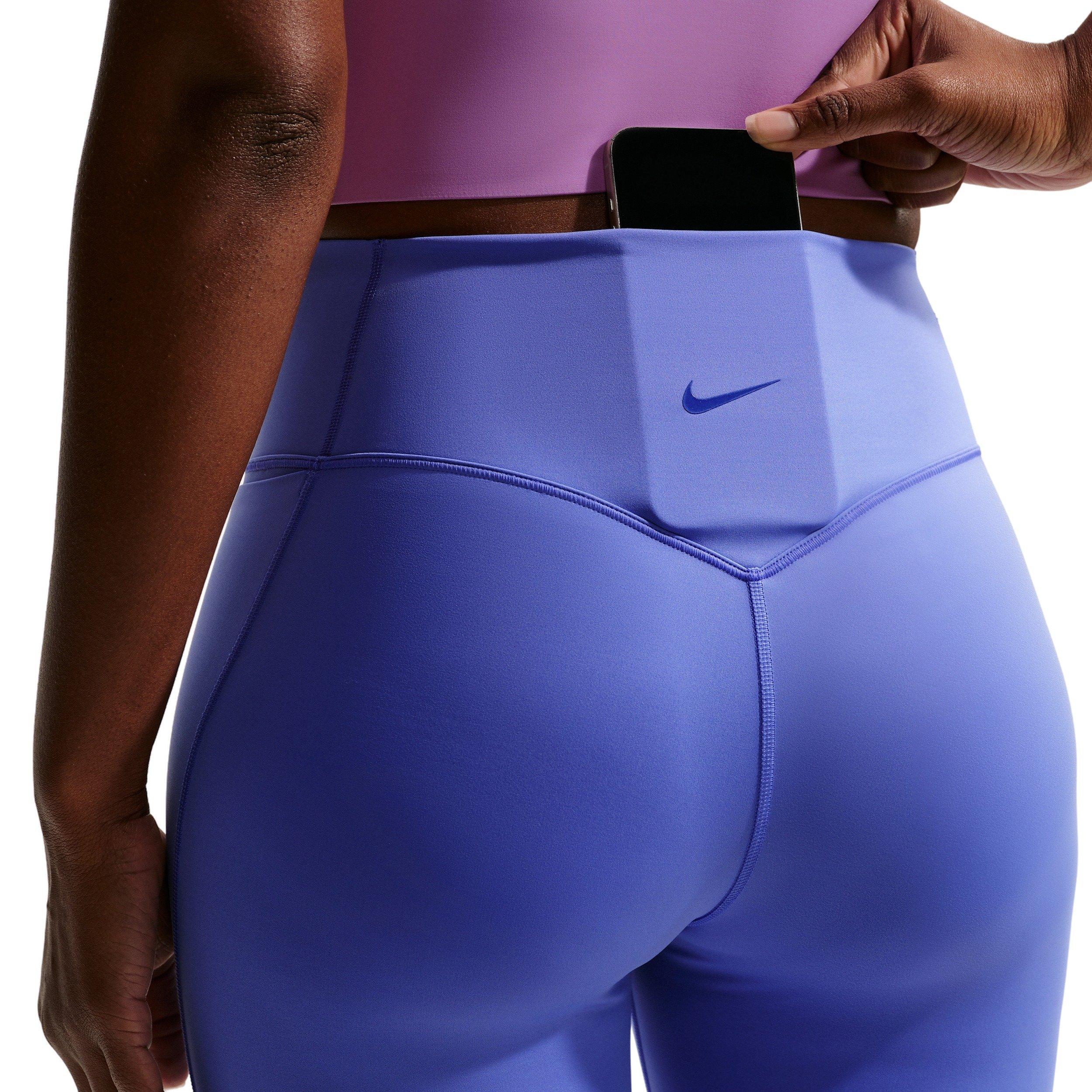 Nike Women's Universa High-Waisted 8" Biker Shorts with No Front Seam - Sapphire - SAPPHIRE Thumbnail View 5