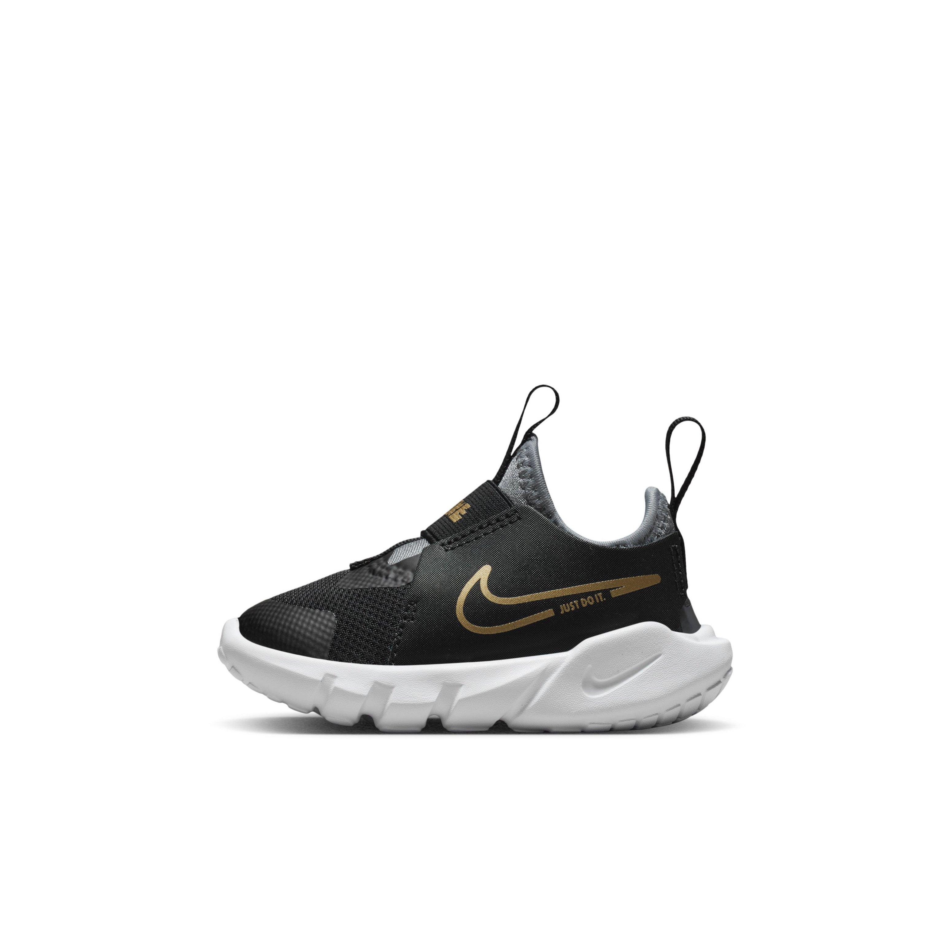 Nike Flex Runner 2 Infant Boys' "Black/Cool Grey/White/Metallic Gold" Running Shoe