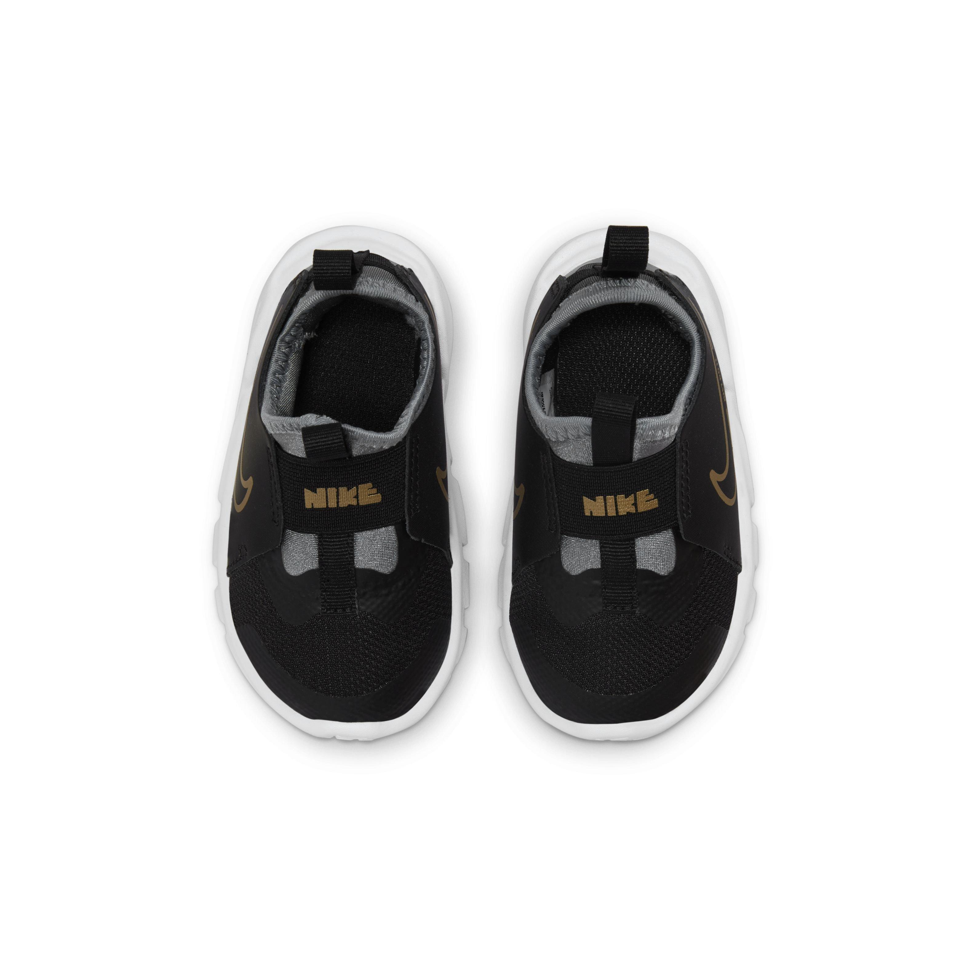 Nike Flex Runner 2 Infant Boys' "Black/Cool Grey/White/Metallic Gold" Running Shoe