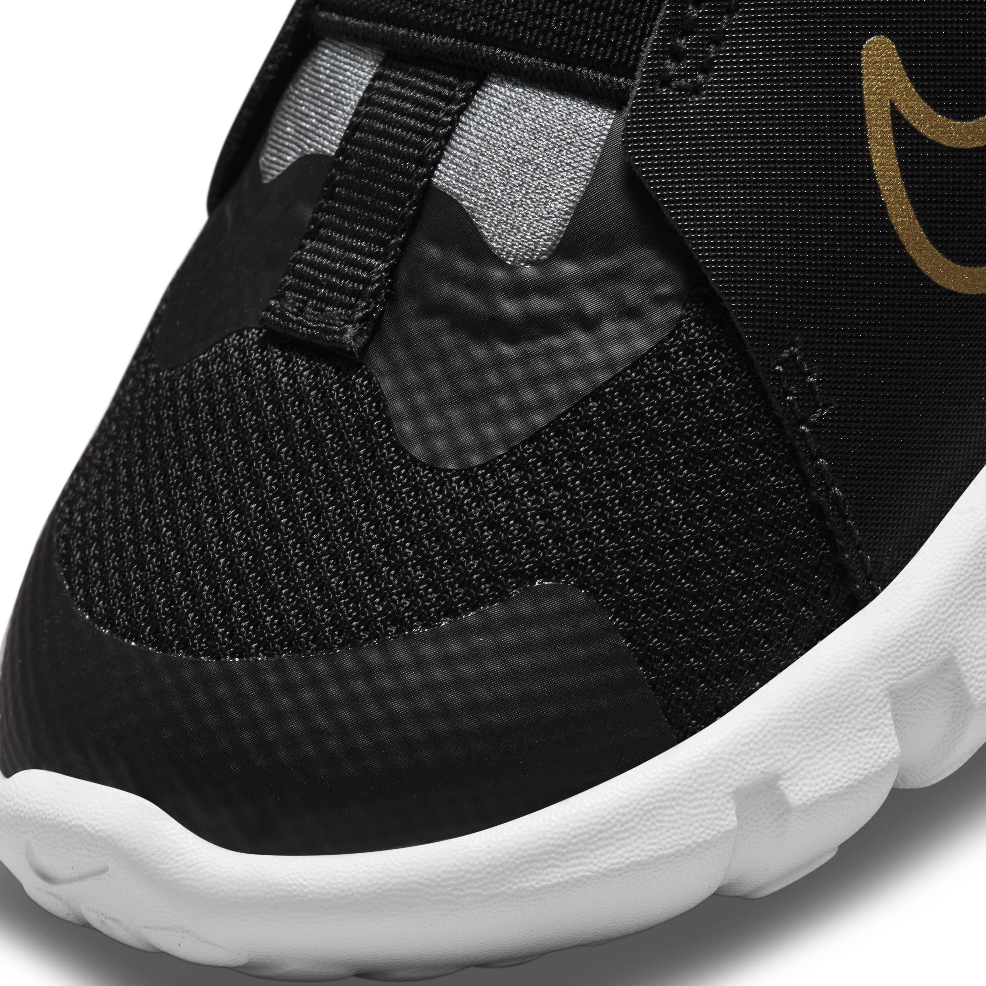 Nike Flex Runner 2 Infant Boys' "Black/Cool Grey/White/Metallic Gold" Running Shoe