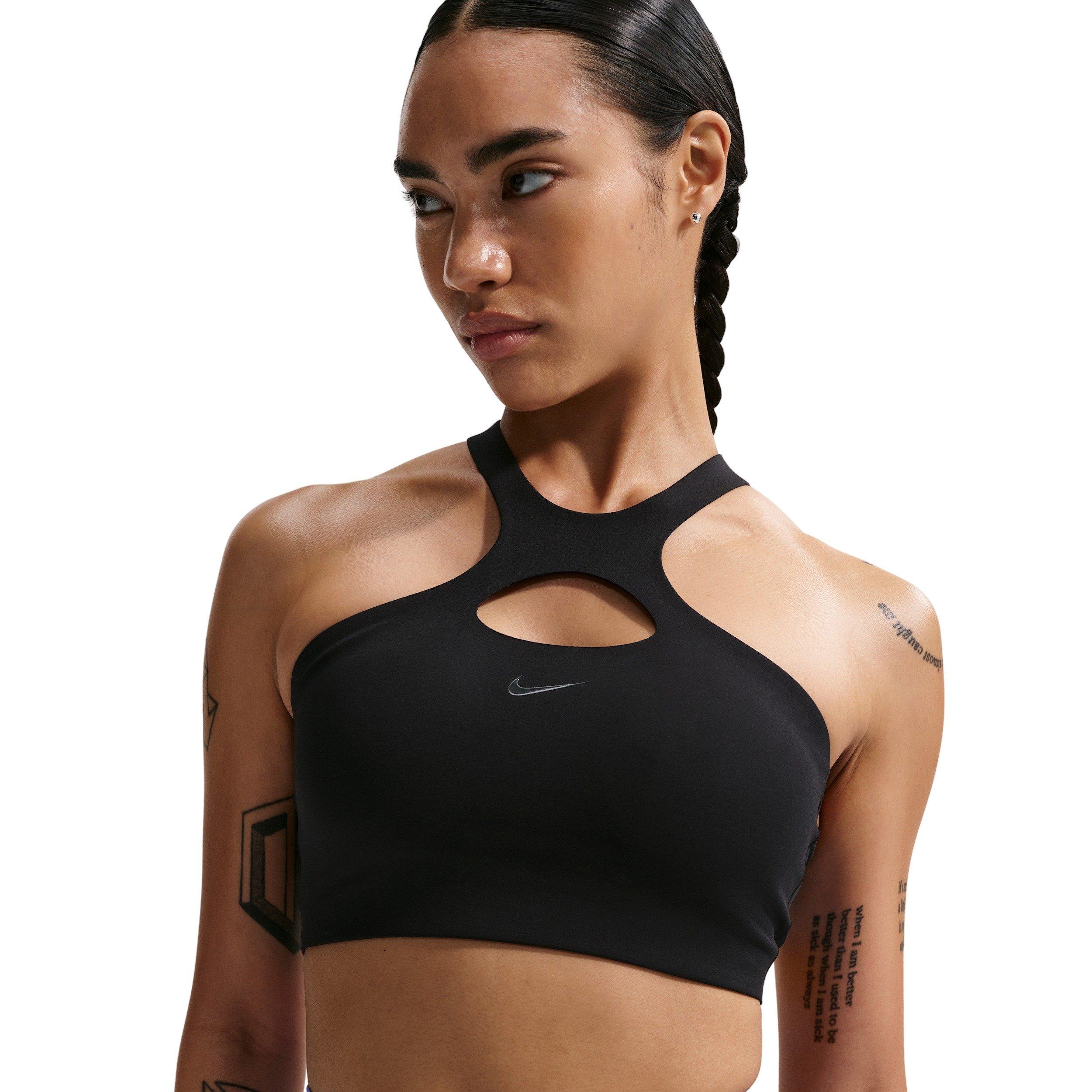 Nike Women's Universa Medium-Support Padded Sports Bra -Black - BLACK Thumbnail View 1