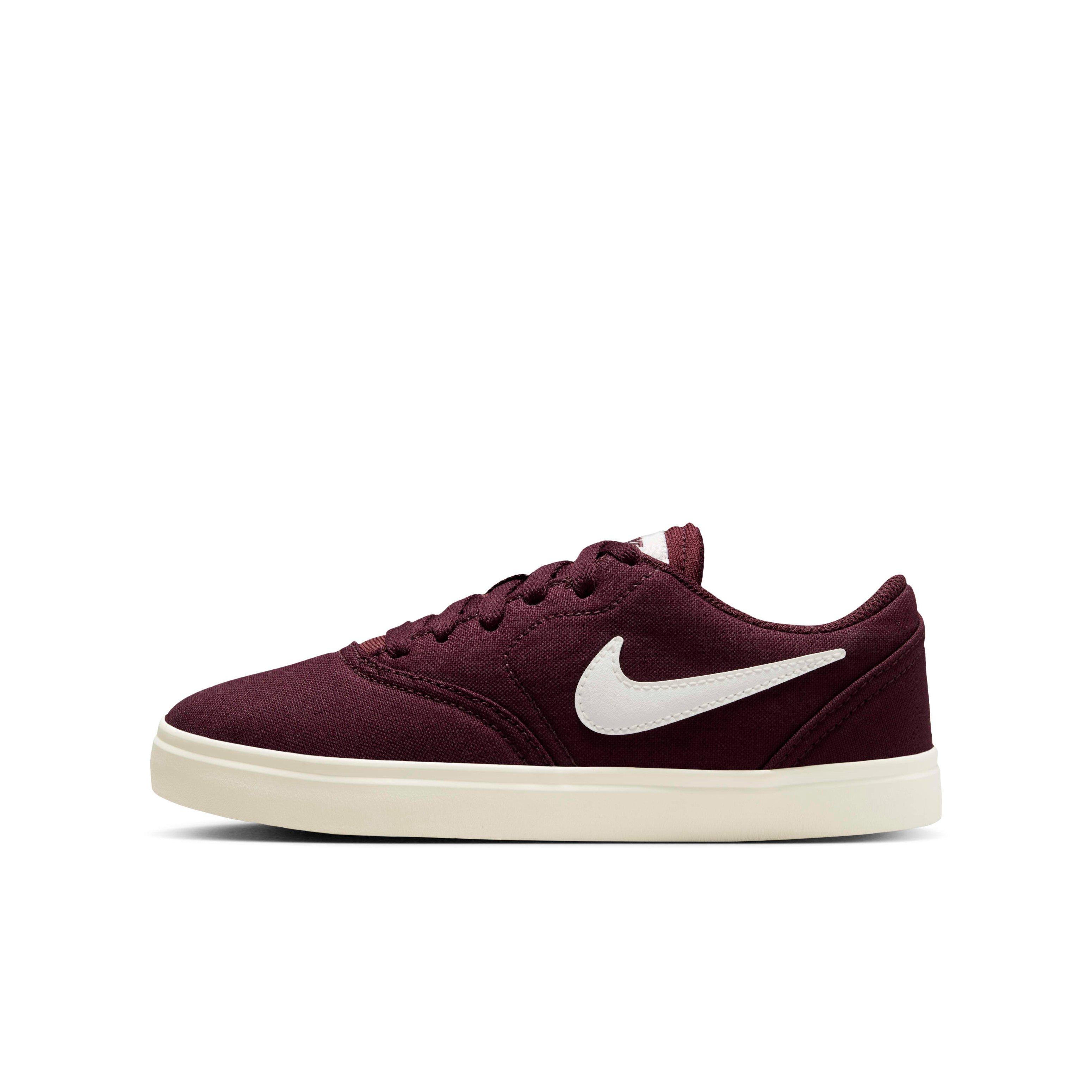 Nike SB Check Canvas Grade School Boys' "Burgundy Crush/Sail" Skateboarding Shoe