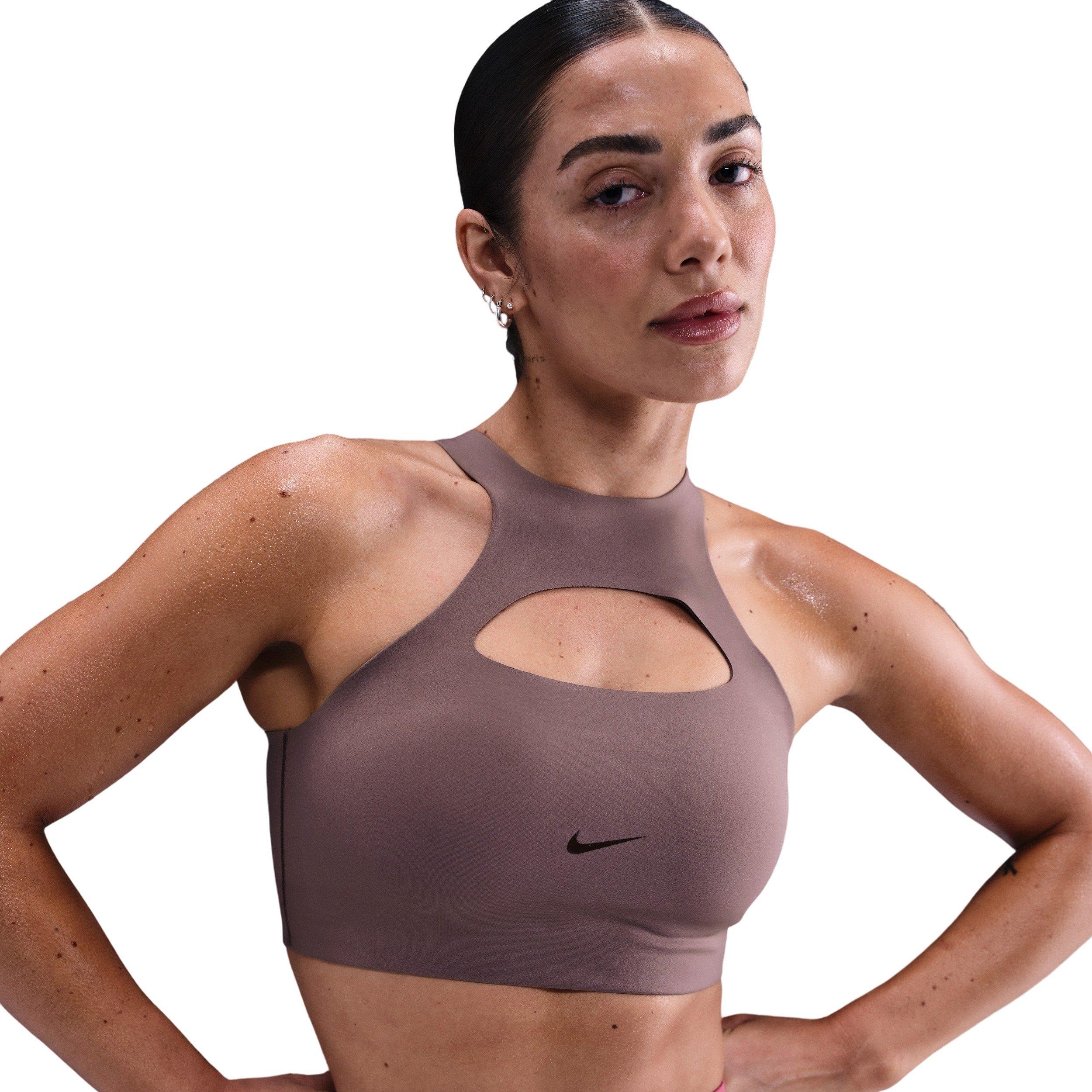 Nike Women's Universa Medium-Support Padded Sports Bra -Tattoo Purple - TATTOO PURPLE Thumbnail View 1