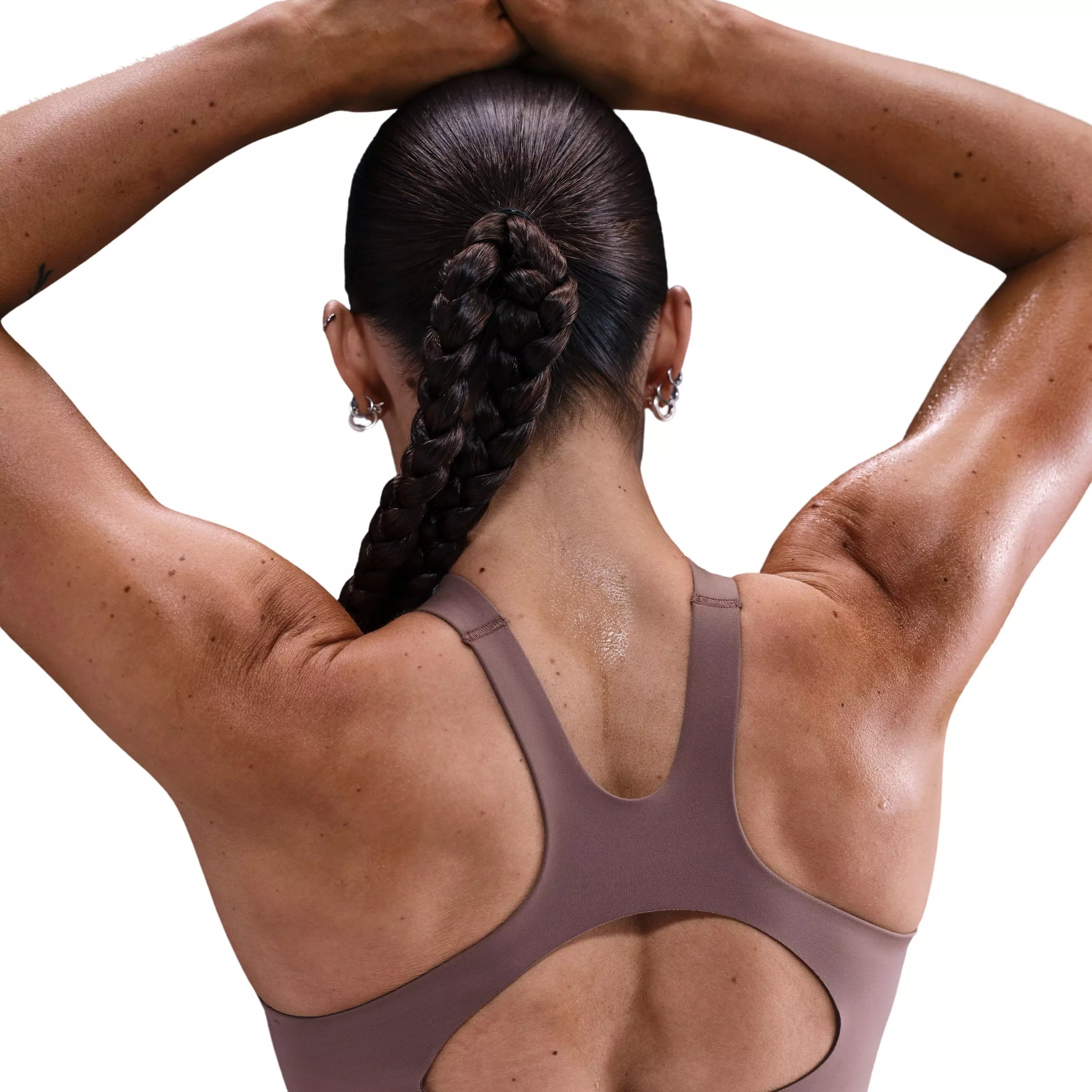 Nike Women's Universa Medium-Support Padded Sports Bra -Tattoo Purple - TATTOO PURPLE