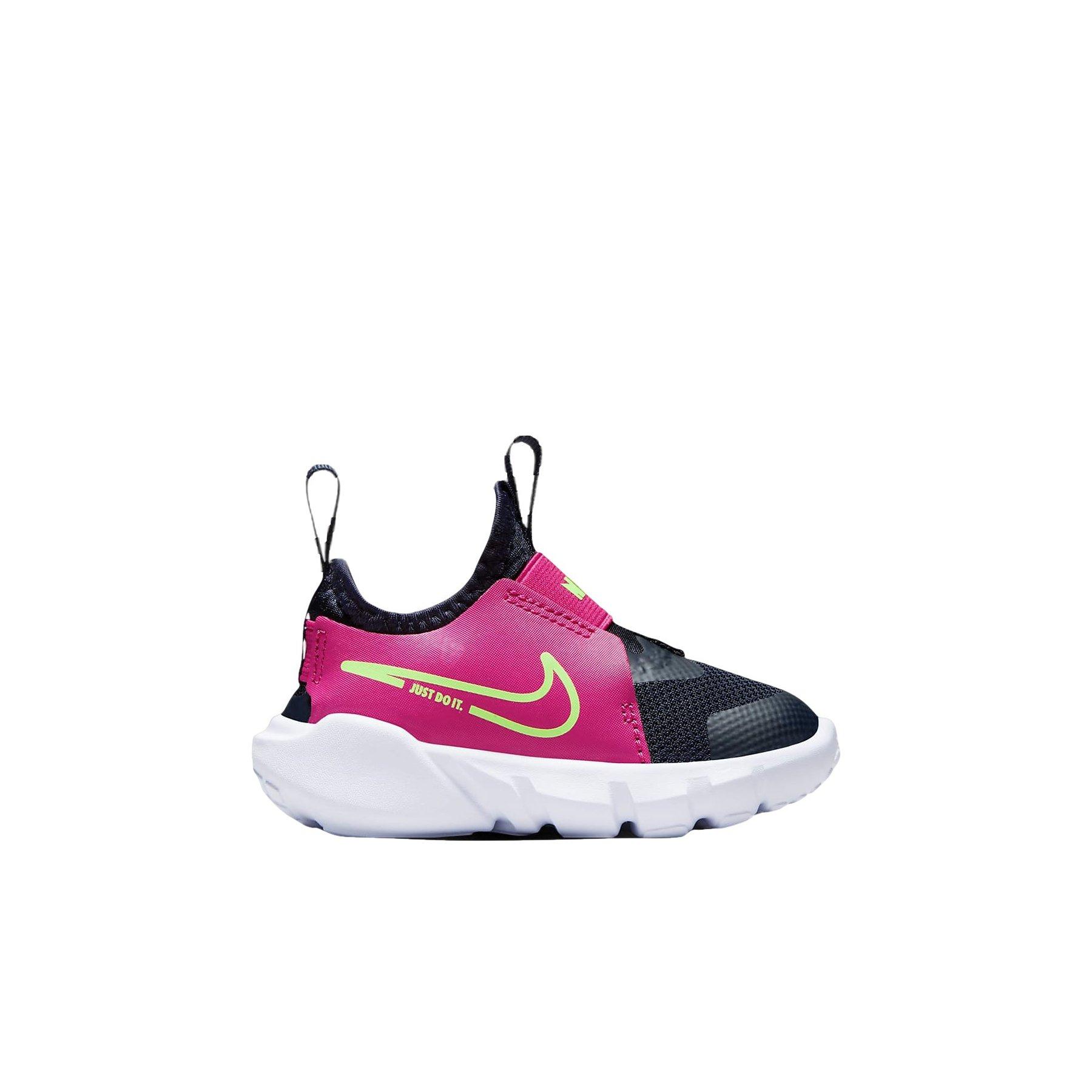 Nike girls' flex runner grade shop school running shoes - obsidian/fuchsia