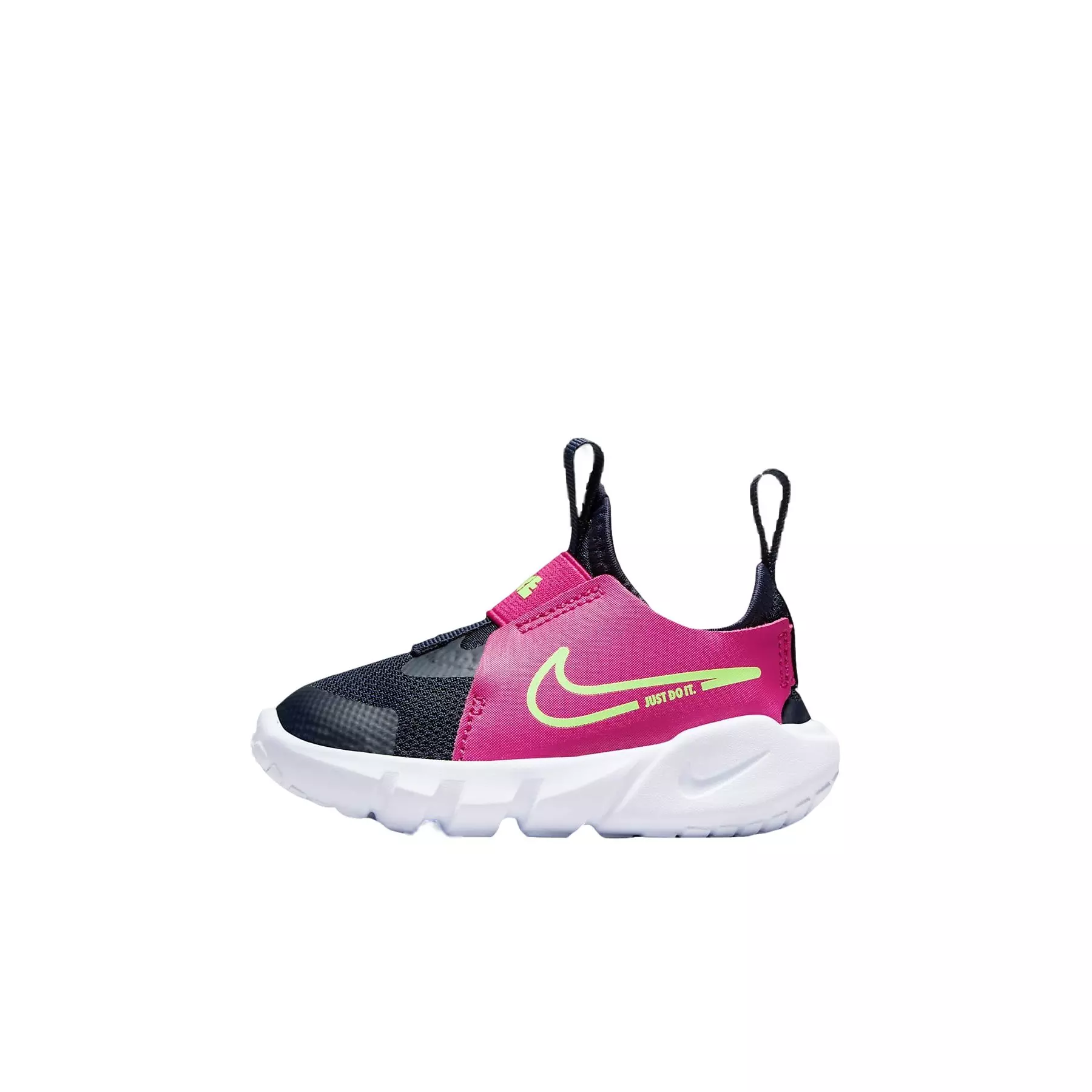 Nike Flex Runner 2 "Dark Obsidian/Fireberry/White/Lime Blast" Infant Girls' Running Shoe - DK OBSIDIAN/FIREBERRY/WHITE/LIME
