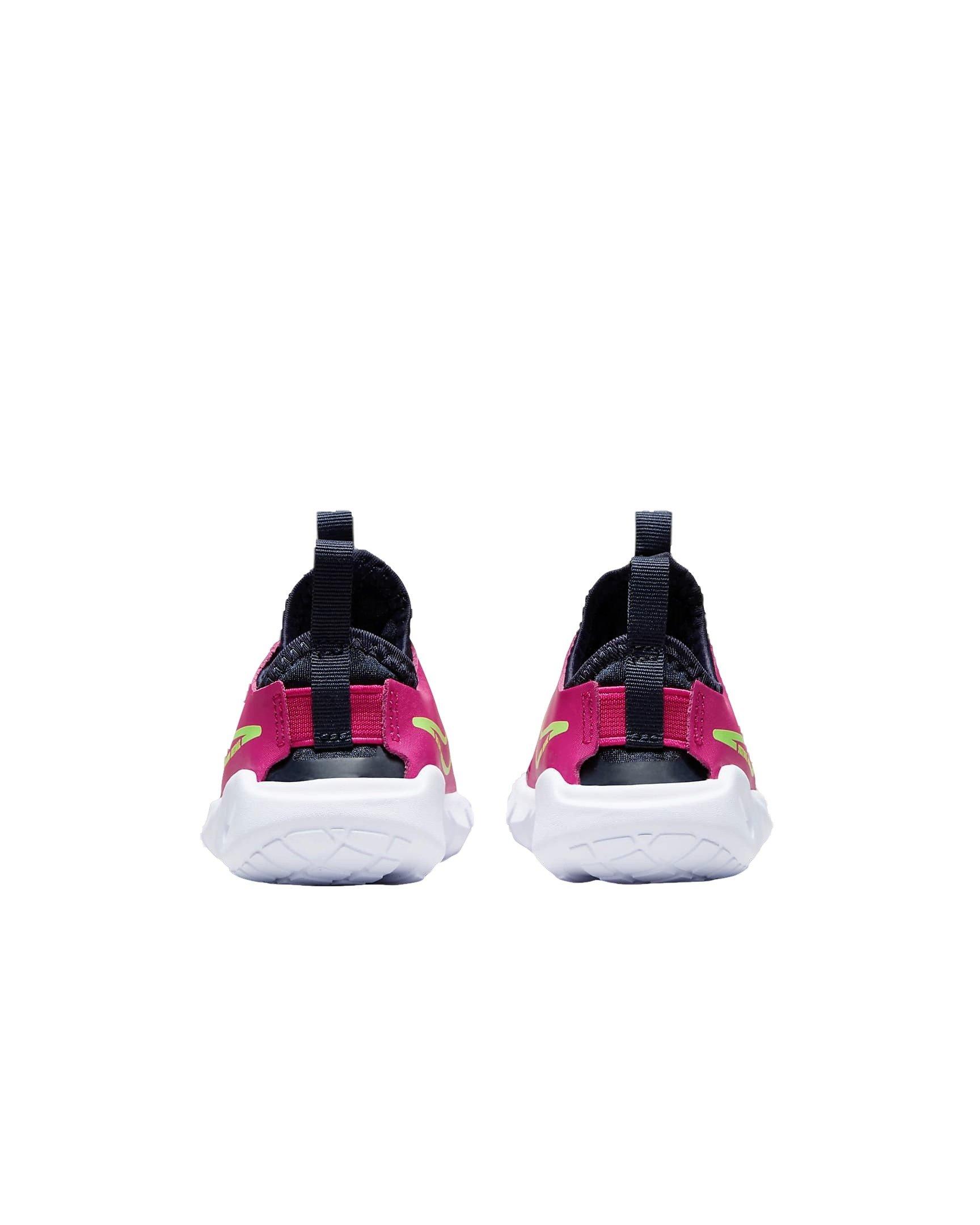 Nike Flex Runner 2 "Dark Obsidian/Fireberry/White/Lime Blast" Infant Girls' Running Shoe - DK OBSIDIAN/FIREBERRY/WHITE/LIME Thumbnail View 5