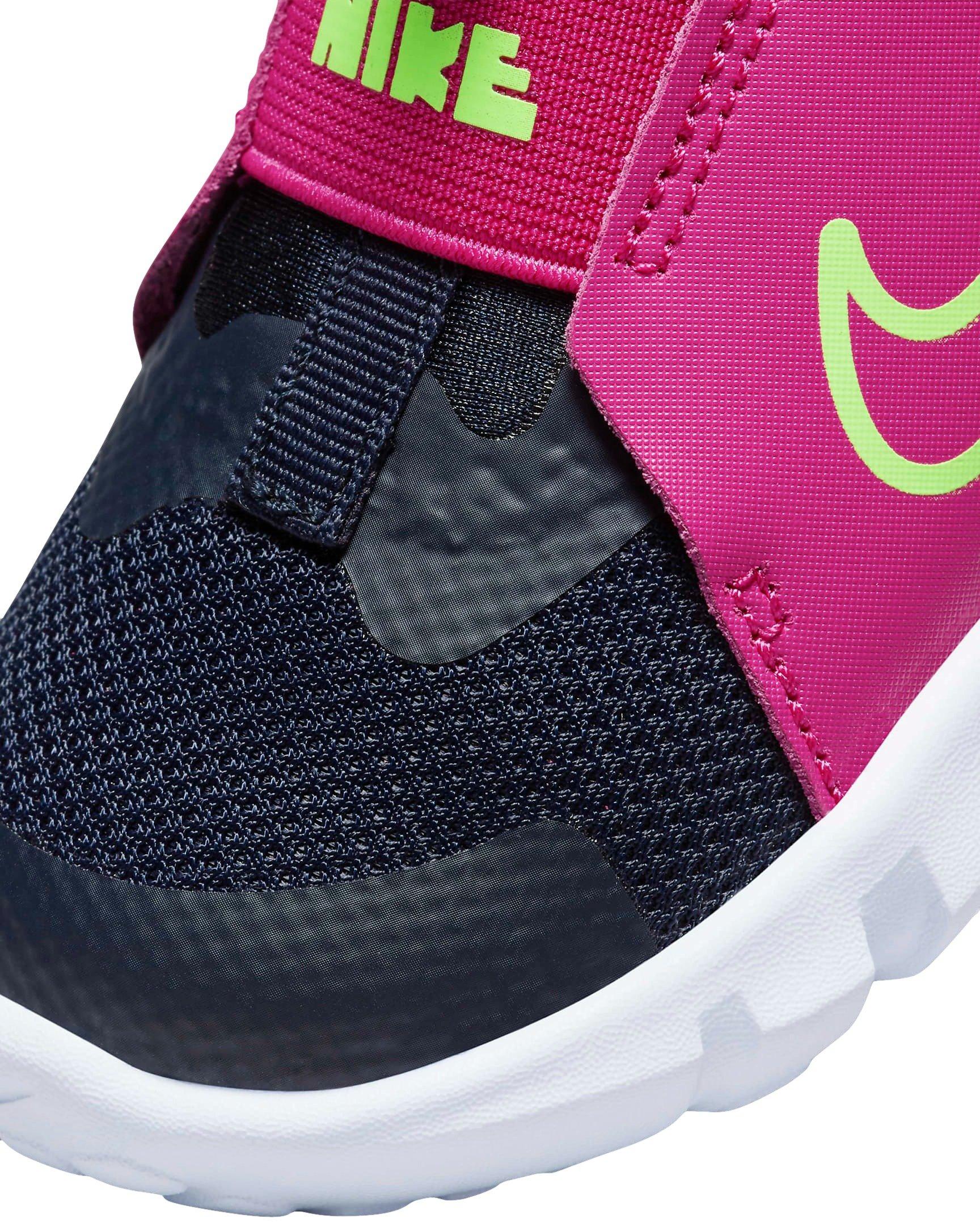 Nike Flex Runner 2 "Dark Obsidian/Fireberry/White/Lime Blast" Infant Girls' Running Shoe - DK OBSIDIAN/FIREBERRY/WHITE/LIME Thumbnail View 7